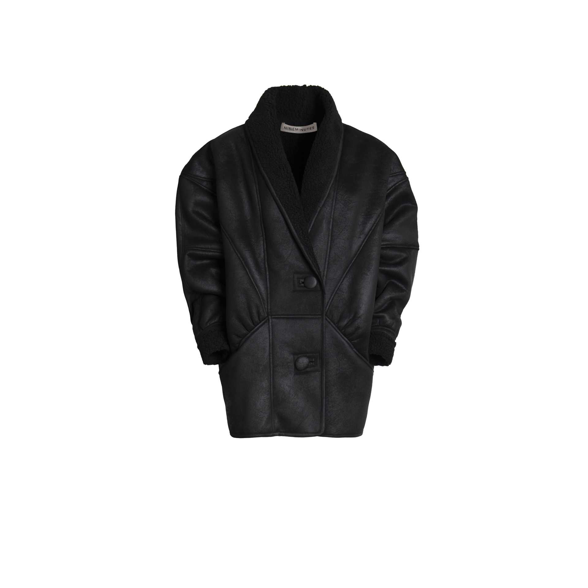 Nineminutes THE CLASSIC SHEARLING BLACK shopping online