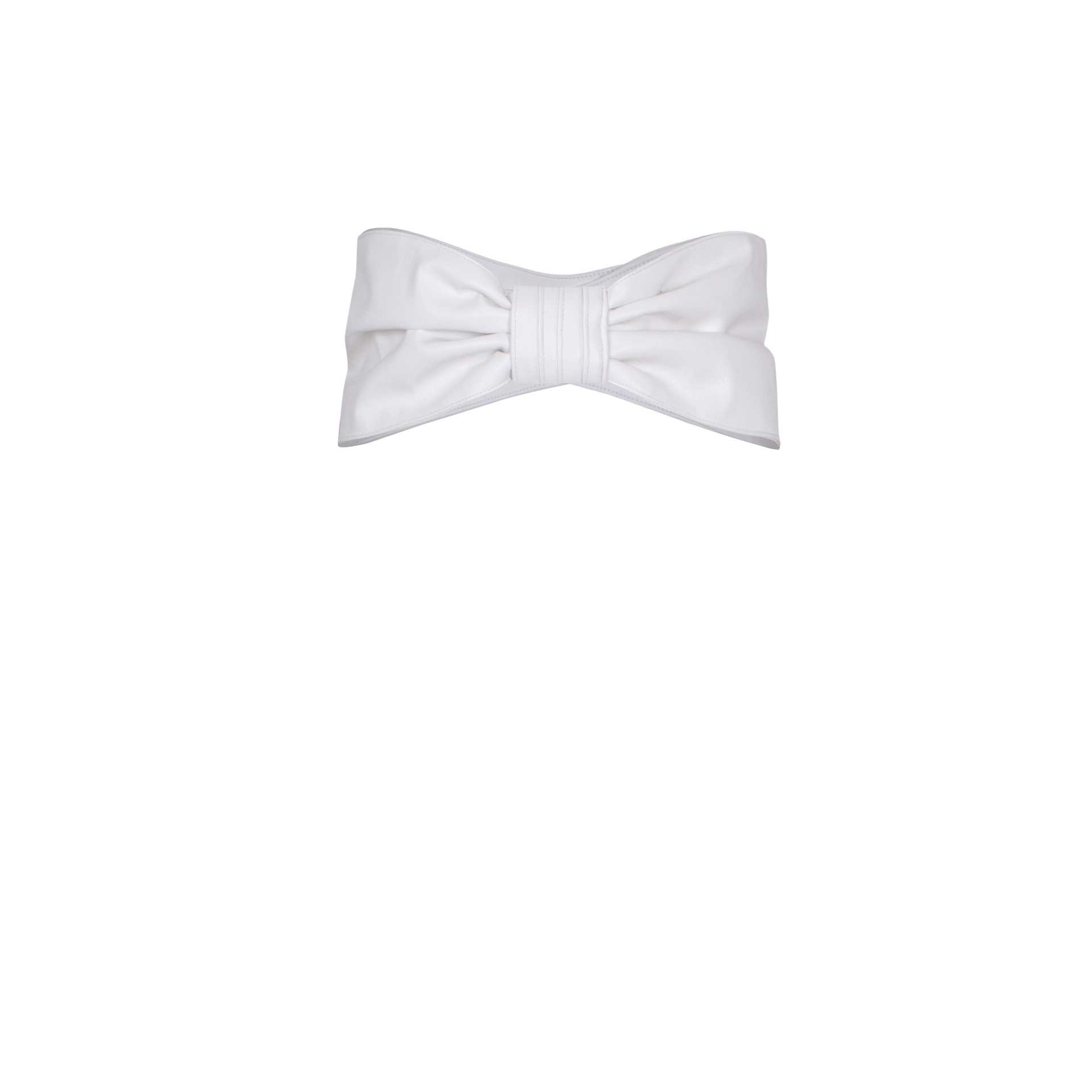 Nineminutes U&O – THE BOW BELT WHITE shopping online