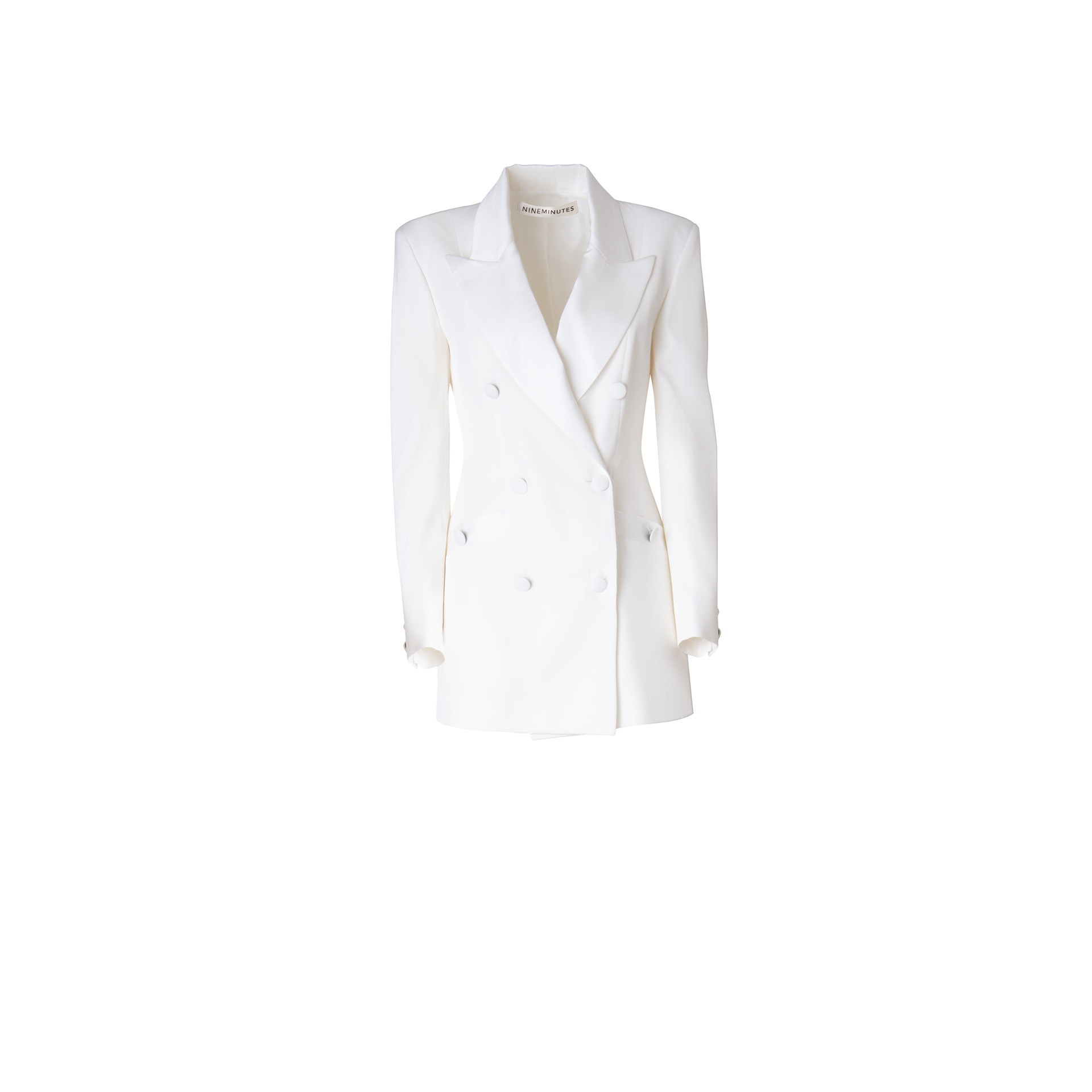 Nineminutes IMNOTPERFECT – THE DOUBLE BLAZER DRESS WHITE shopping online