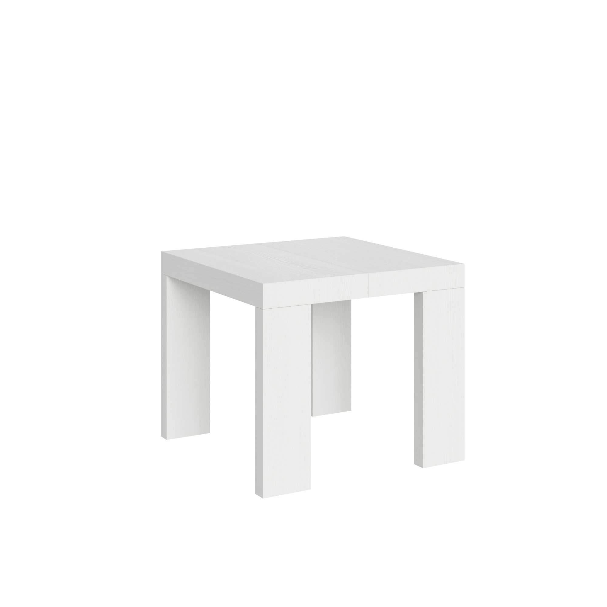 Itamoby Tavolo Roxell Allungabile Bianco Frassino 90×90 Allungato 246 shopping online