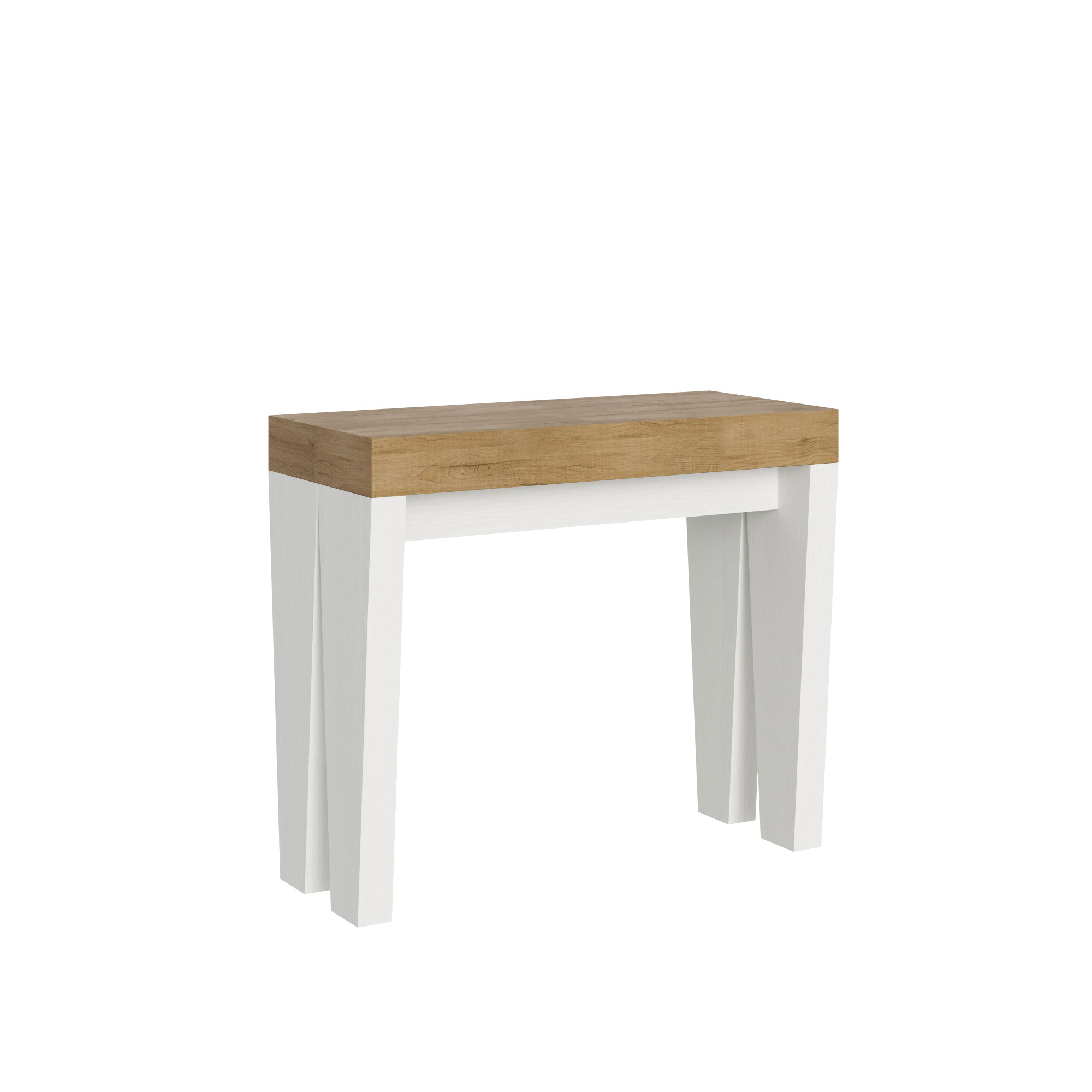 Itamoby Consolle Spimbo Mix Piano Quercia Natura Gambe Bianco Frassino shopping online