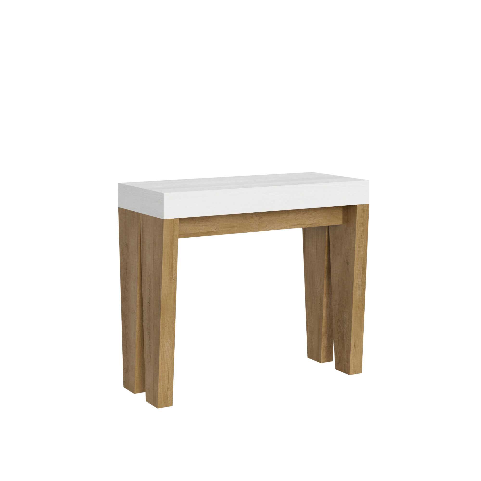 Itamoby Consolle Spimbo Mix Small Piano Bianco Frassino Gambe Quercia Natura shopping online