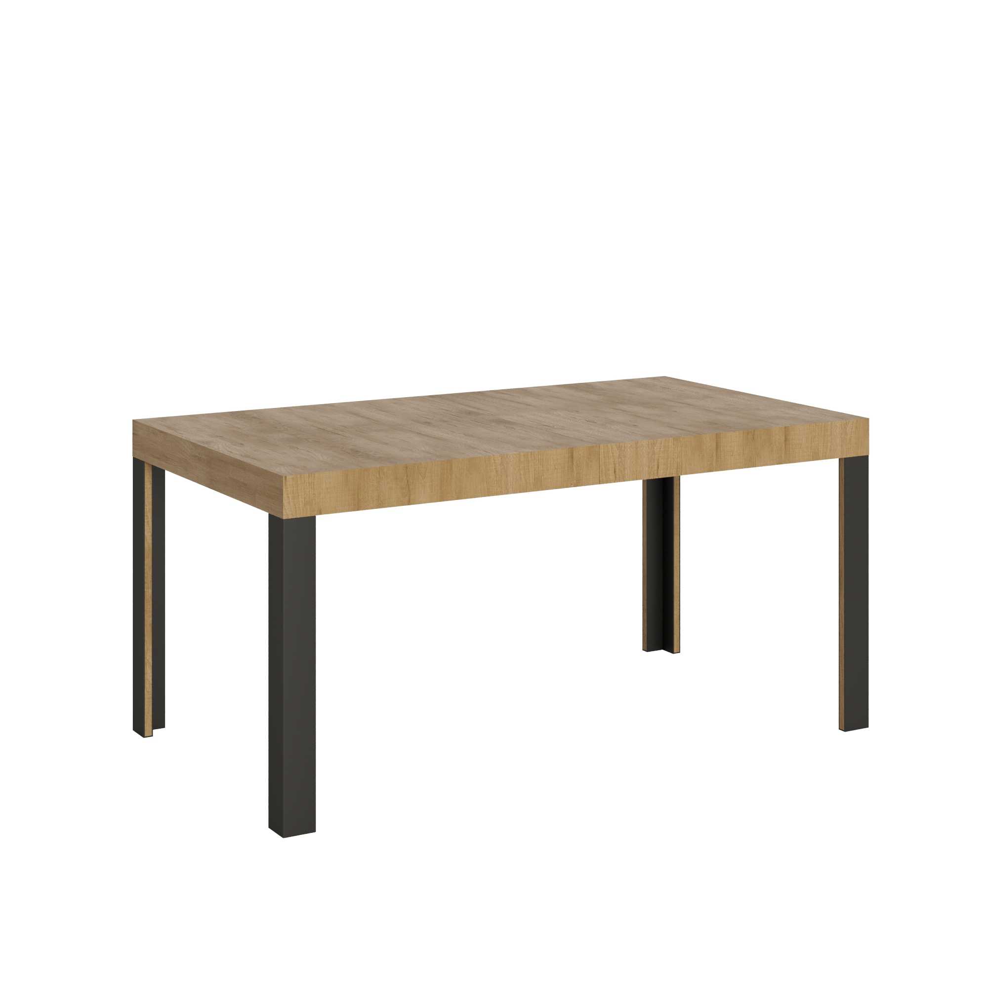 Itamoby Tavolo Linea Allungabile piano Quercia Natura 90×160 Allungato 264 telaio Antracite shopping online