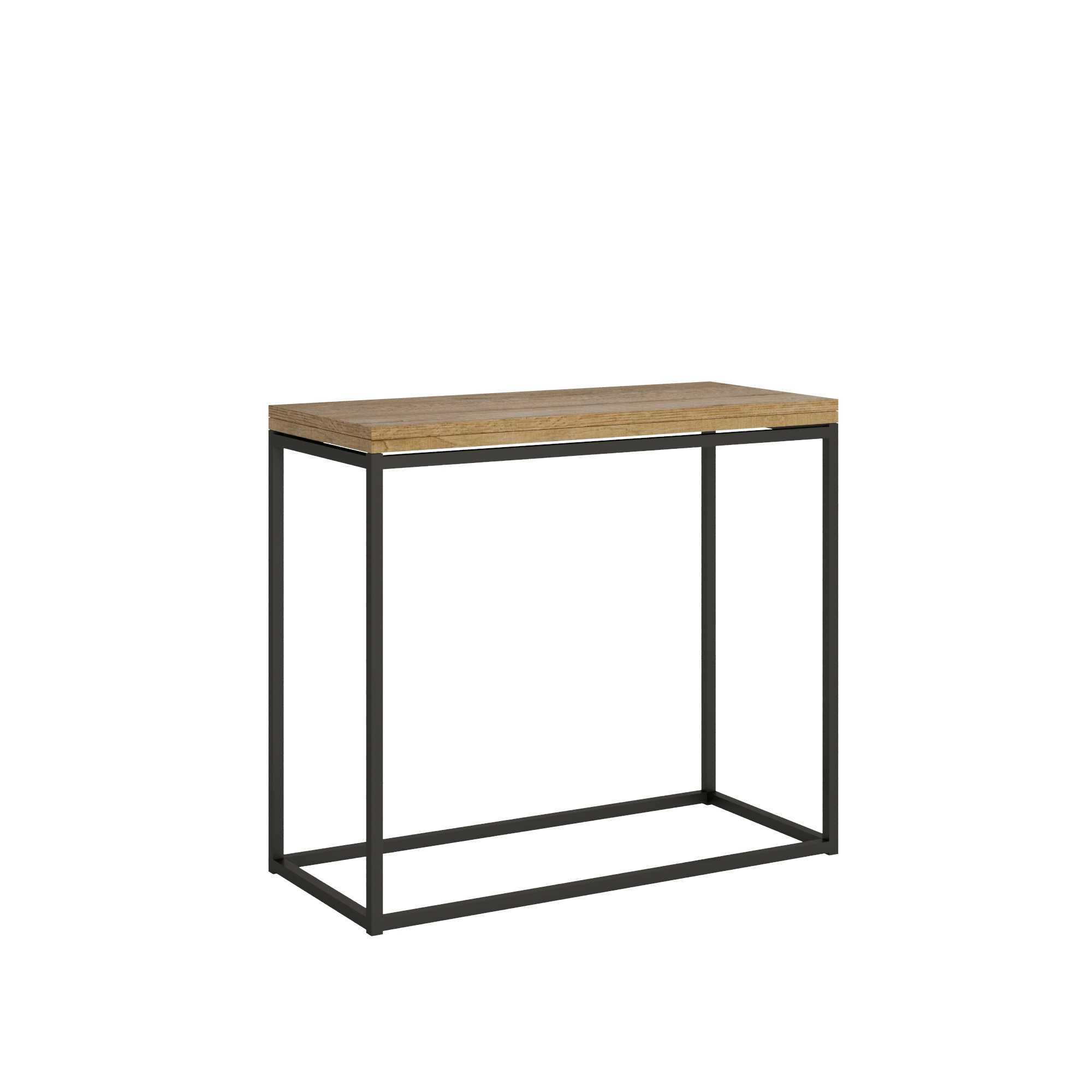 Itamoby Consolle Nordica Libra Quercia Natura 90×45 Allungato 90×90 telaio Antracite shopping online