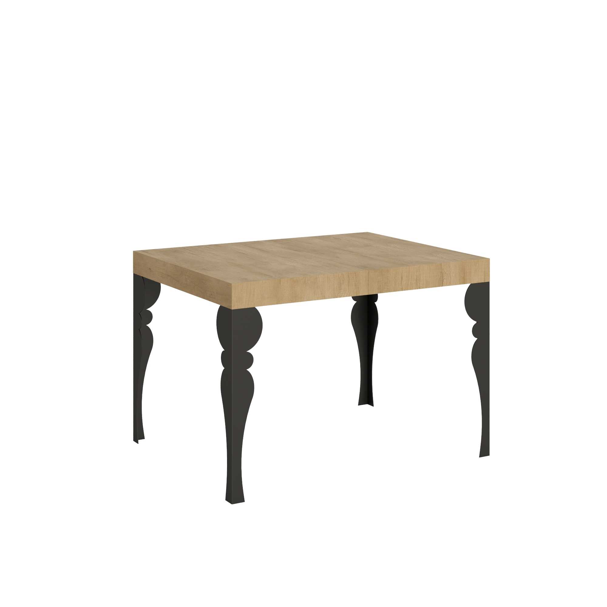 Itamoby Tavolo Paxon piano quercia natura cm. 70×110 allungabile fino a 194 telaio Antracite shopping online