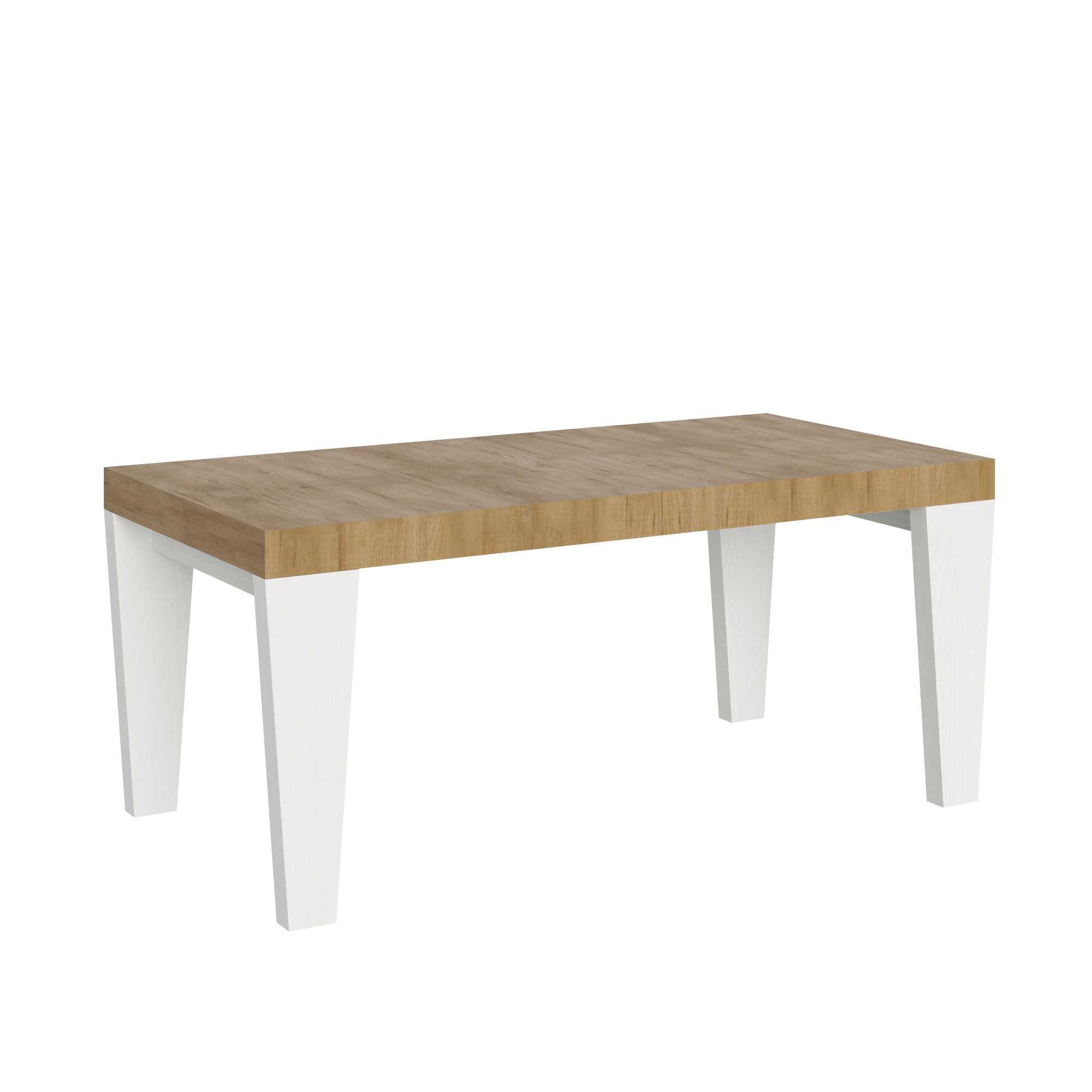 Itamoby Tavolo Spimbo Mix Allungabile Piano Quercia Natura Gambe Bianco Frassino90x180 Allungato 284 shopping online