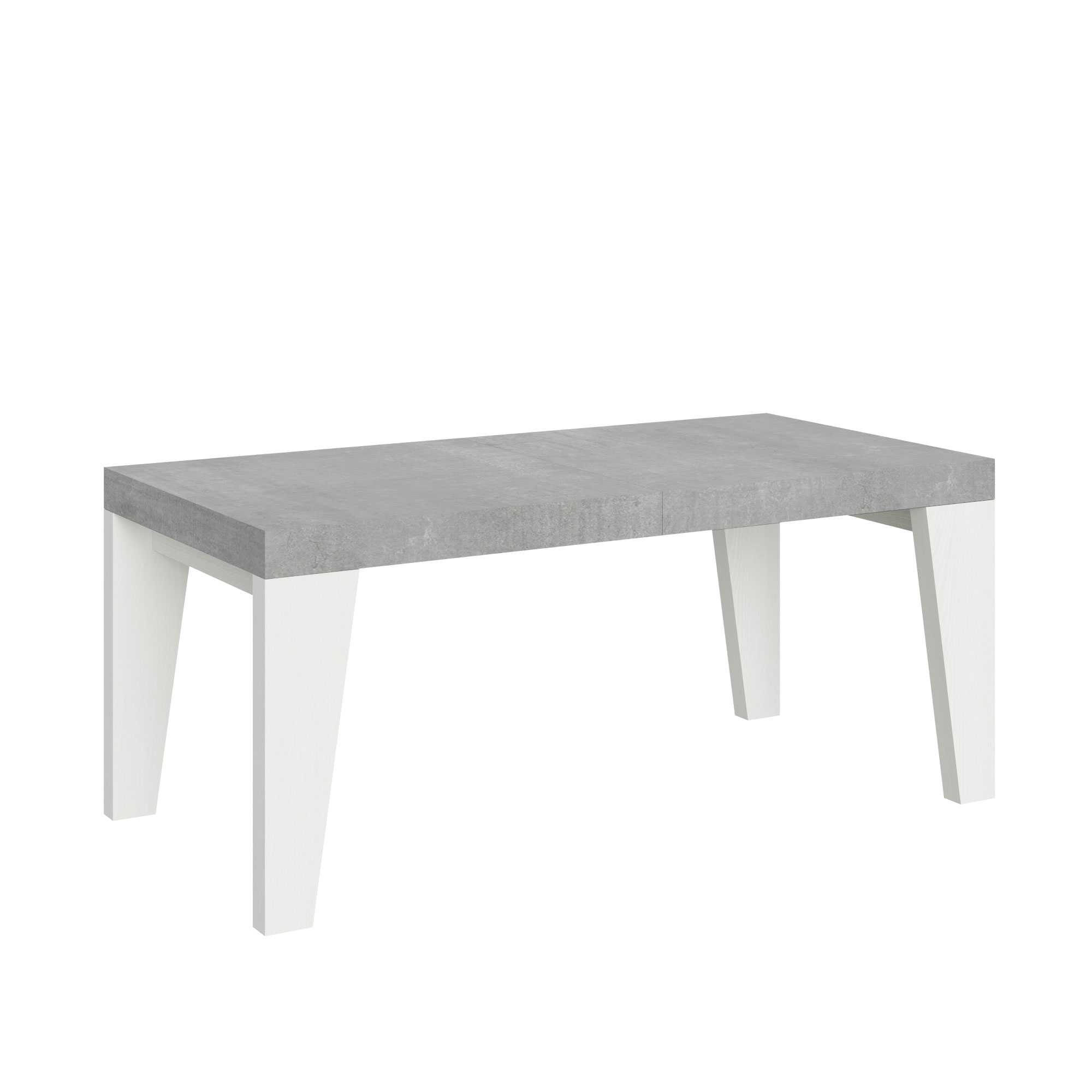 Itamoby Tavolo Naxy Mix Allungabile Piano Cemento Gambe Bianco Frassino 90×180 Allungato 284 shopping online