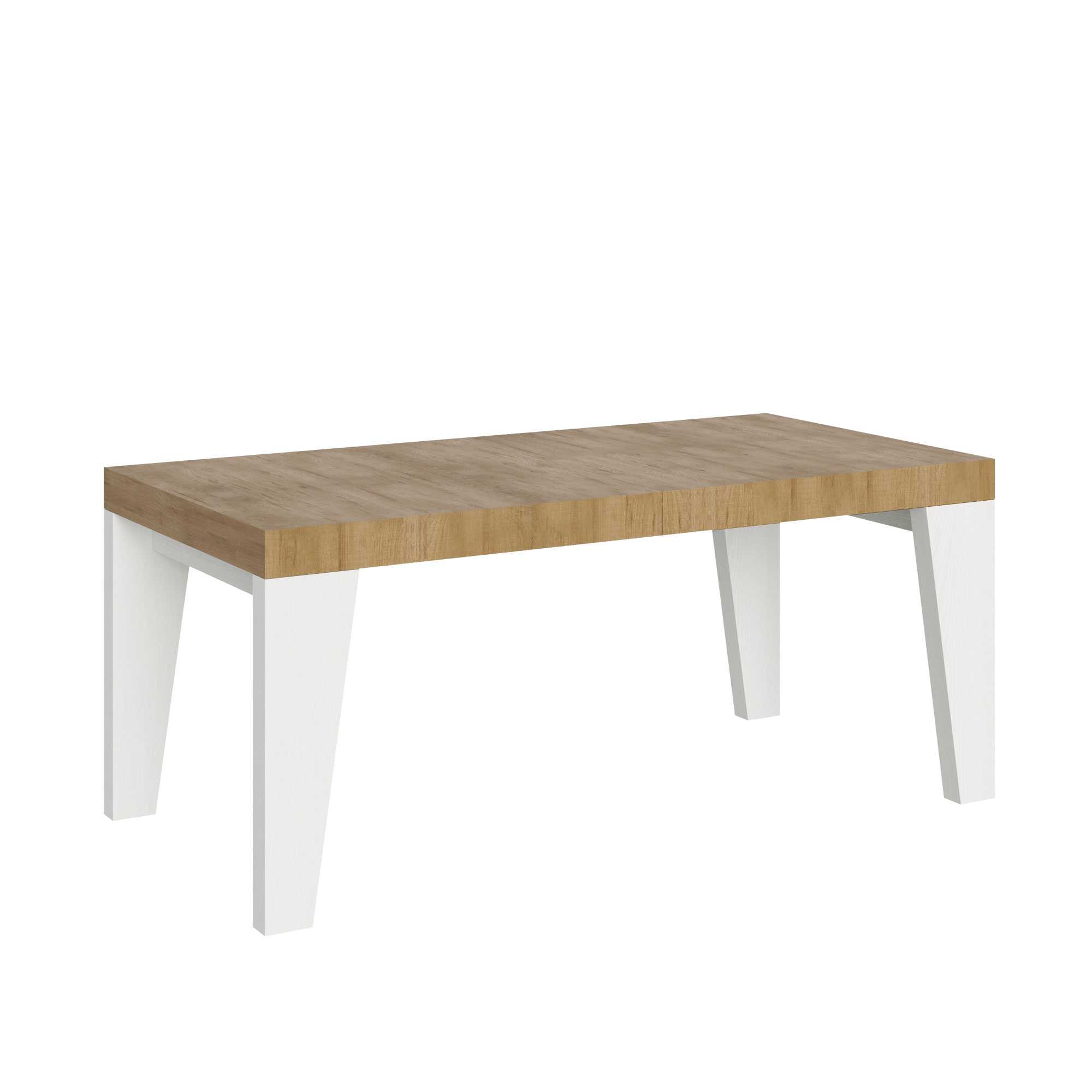 Itamoby Tavolo Naxy Mix Allungabile Piano Quercia Natura Gambe Bianco Frassino 90×180 Allungato 284 shopping online