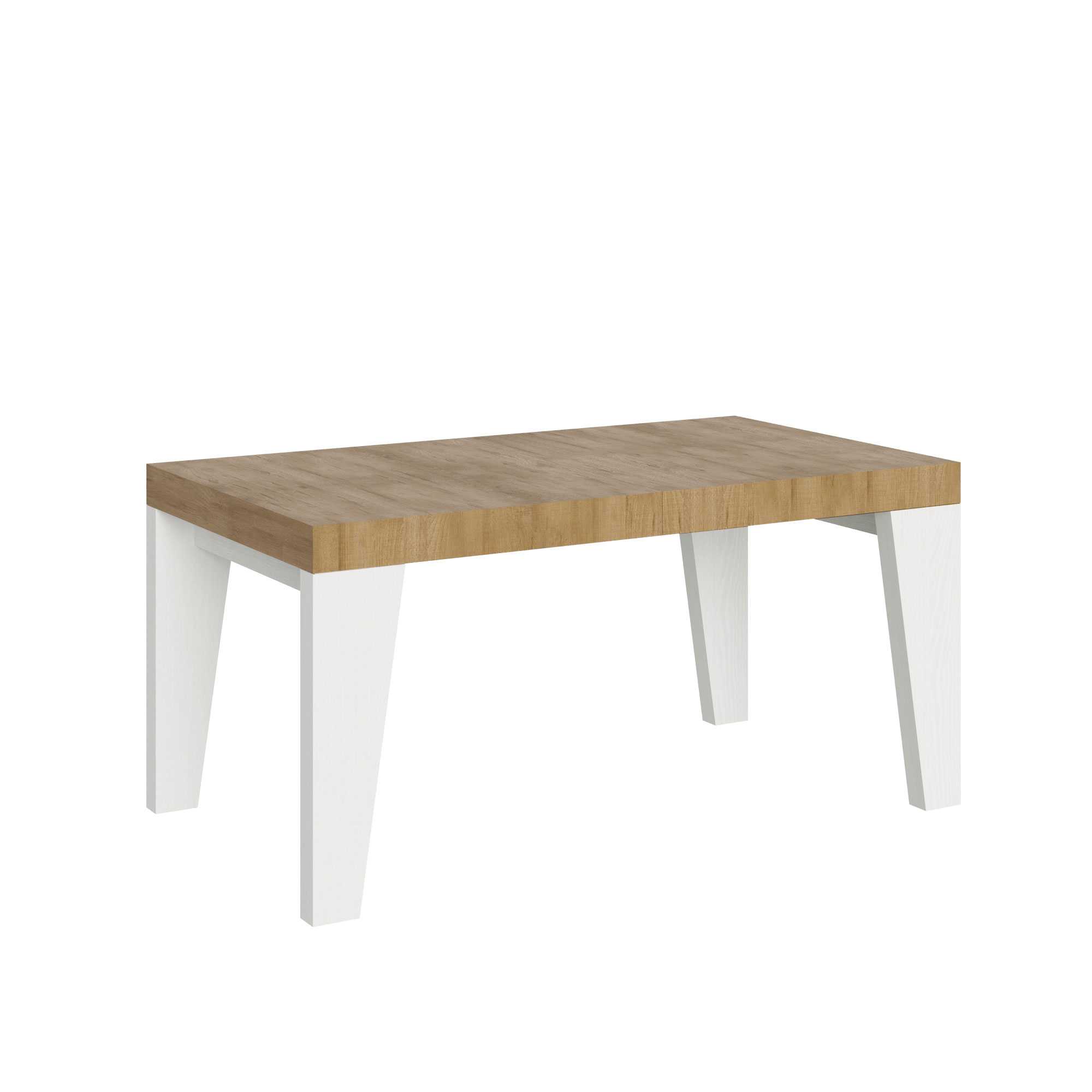 Itamoby Tavolo Naxy Mix Allungabile Piano Quercia Natura Gambe Bianco Frassino 90×160 Allungato 264 shopping online