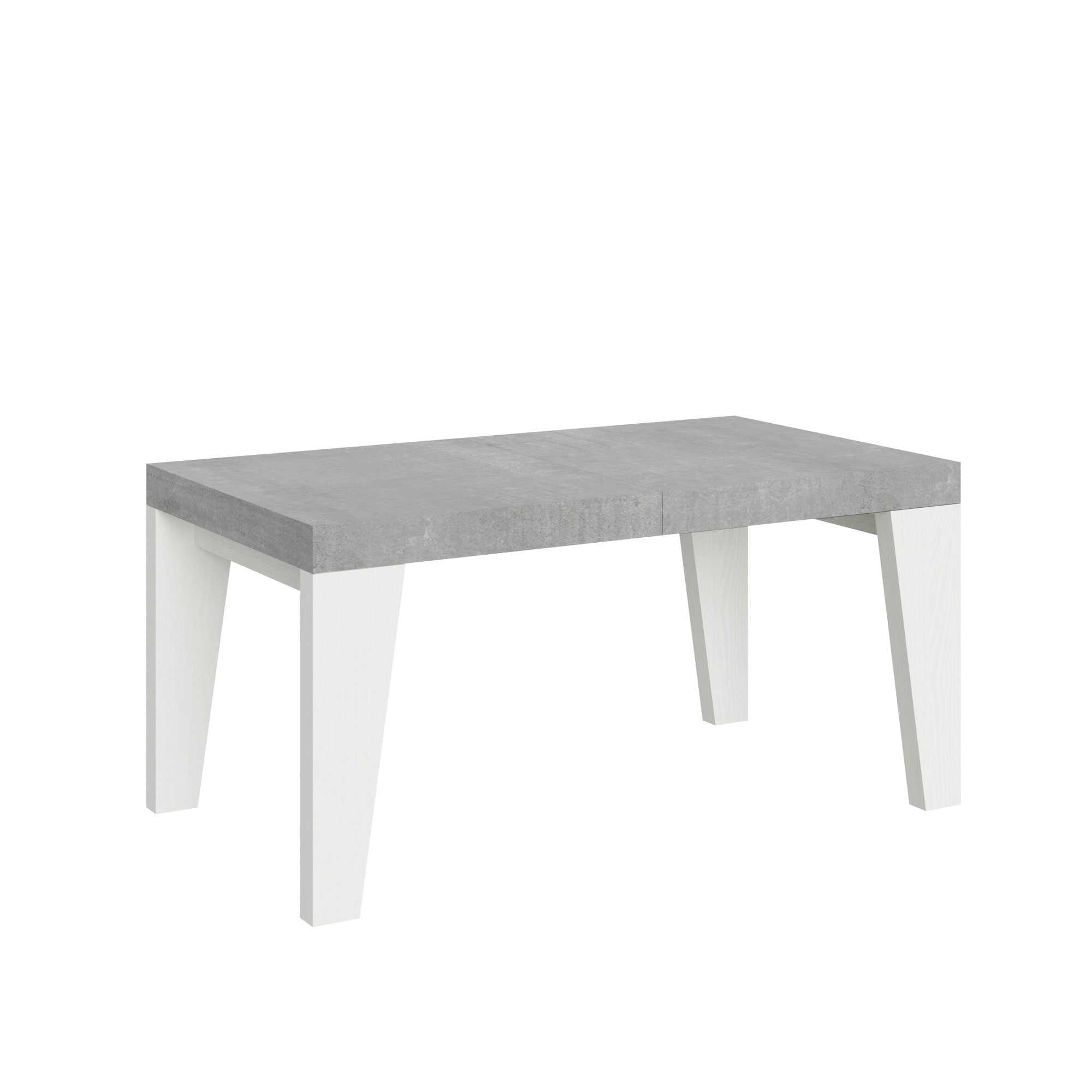 Itamoby Tavolo Naxy Mix Allungabile Piano Cemento Gambe Bianco Frassino 90×160 Allungato 264 shopping online