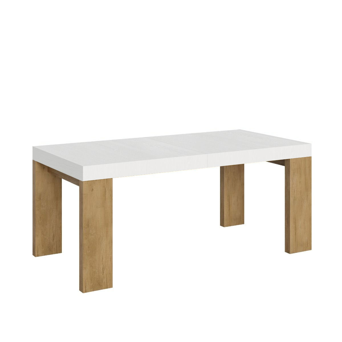 Itamoby Tavolo Roxell Mix Allungabile Piano Bianco Frassino Gambe Quercia Natura 90×180 Allungato 440 shopping online