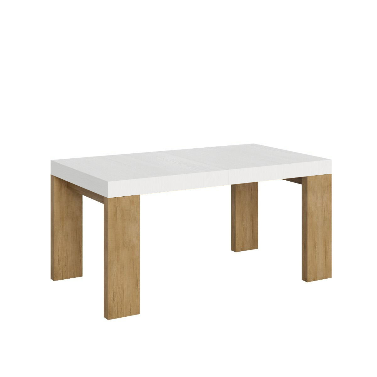 Itamoby Tavolo Roxell Allungabile Piano Bianco Frassino Gambe Quercia Natura 90×160 Allungato 420 shopping online