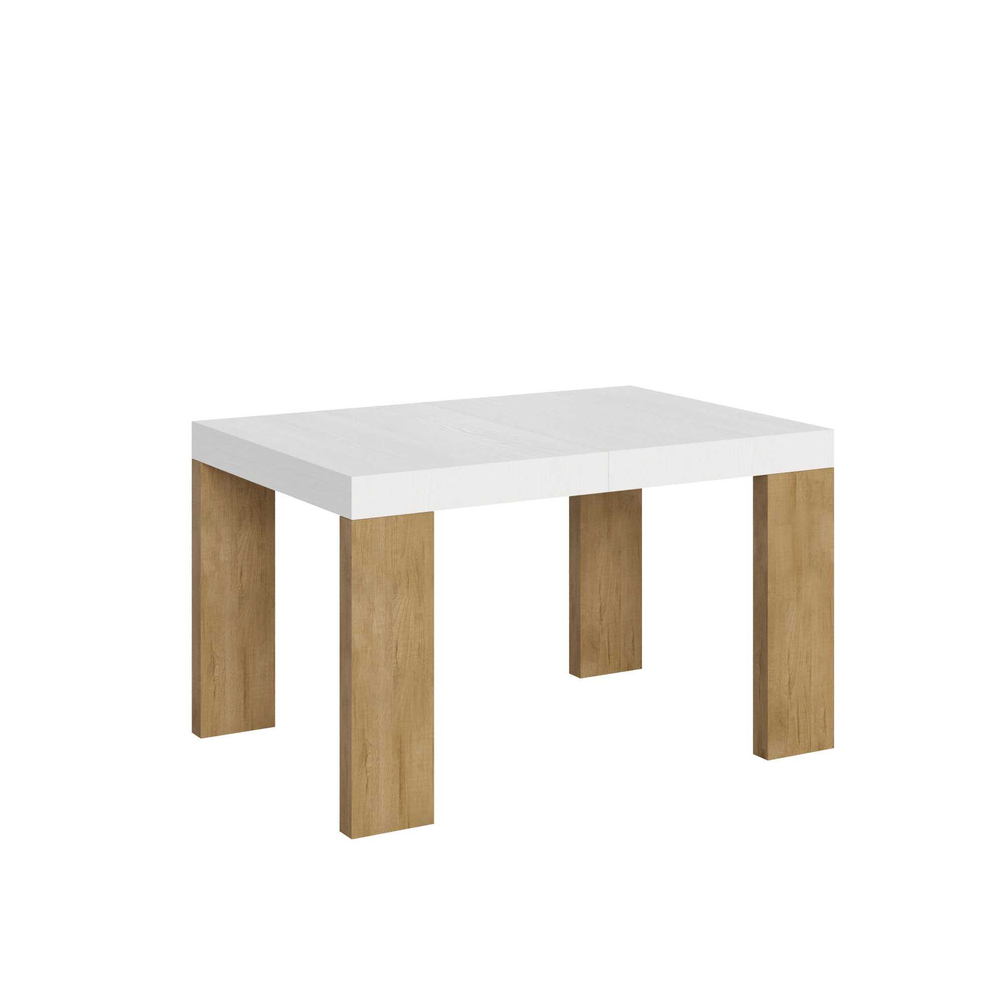 Itamoby Tavolo Roxell Allungabile Piano Bianco Frassino Gambe Quercia Natura 90×130 Allungato 234 shopping online