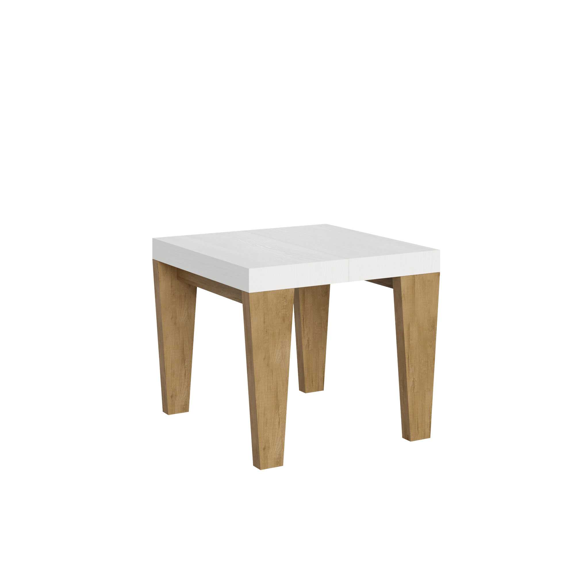 Itamoby Tavolo Spimbo Mix Allungabile Piano Bianco Frassino Gambe Quercia Natura 90×90 Allungato 246 shopping online