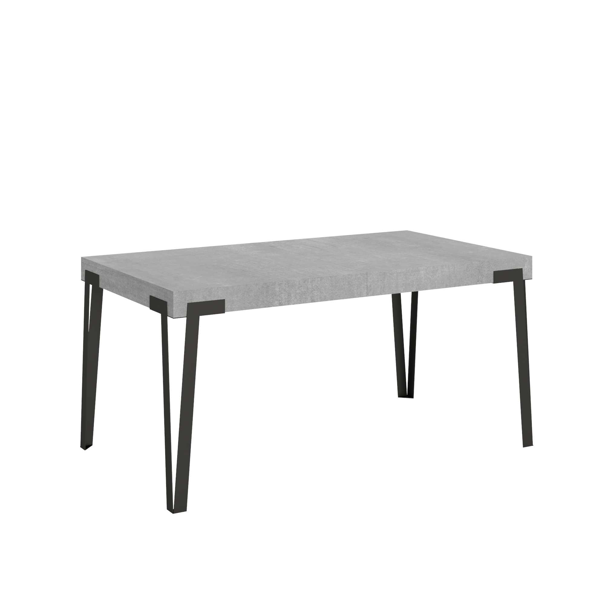 Itamoby Tavolo Rio Allungabile piano Cemento 90×160 Allungato 264 telaio Antracite shopping online