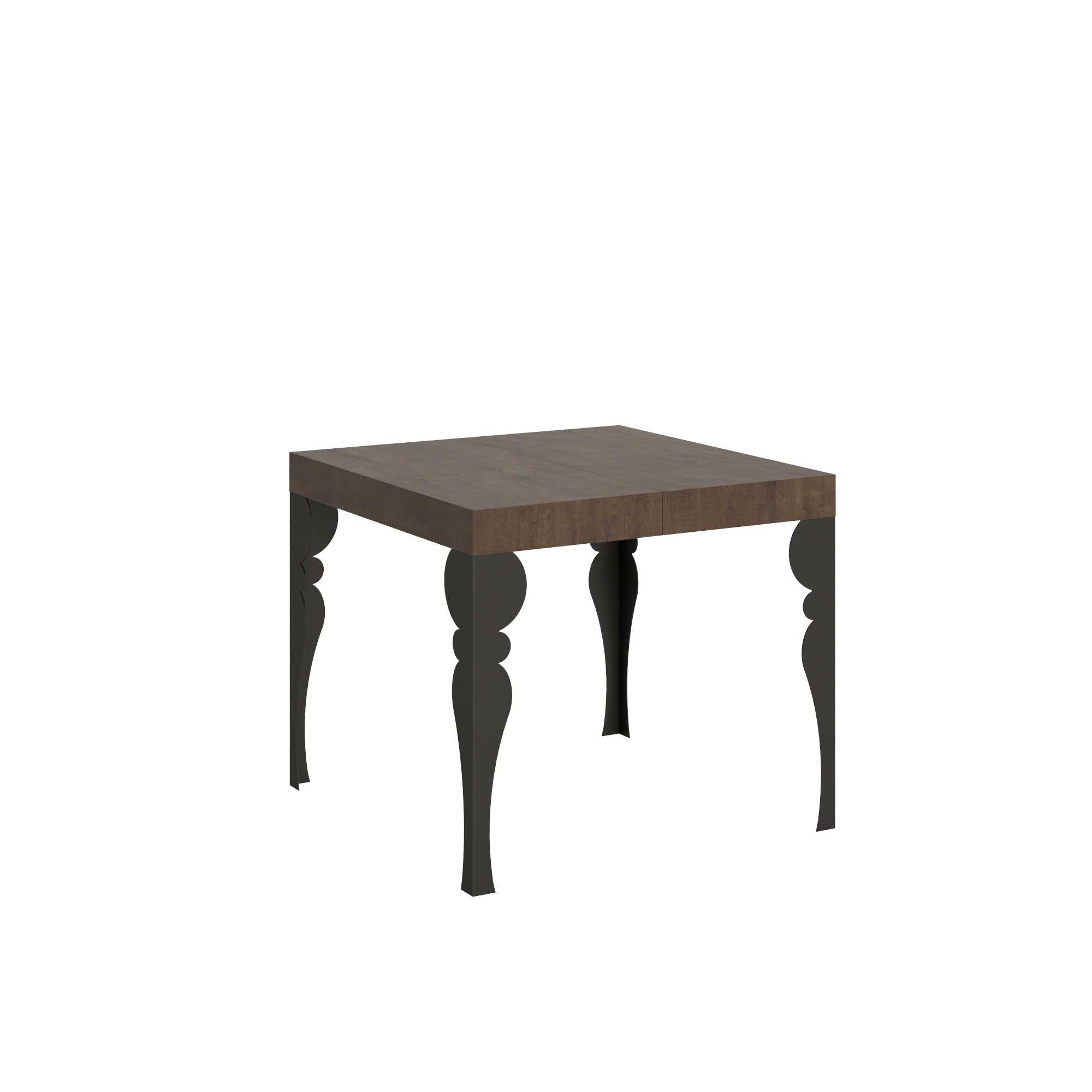 Itamoby Tavolo Paxon Allungabile piano Noce 90×90 telaio Allungato 246 Antracite shopping online