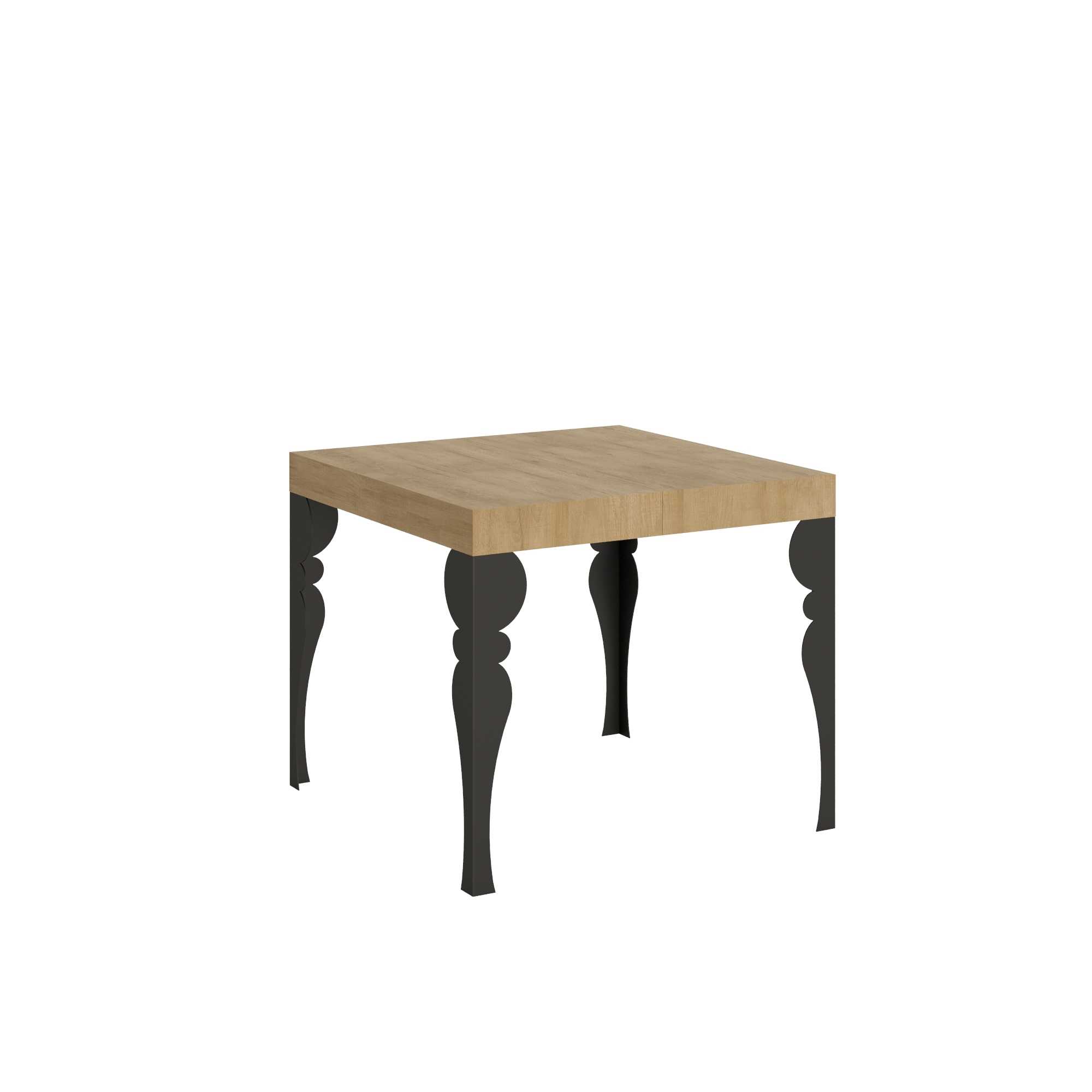 Itamoby Tavolo Paxon Allungabile piano Quercia Natura 90×90 Allungato 246 telaio Antracite shopping online