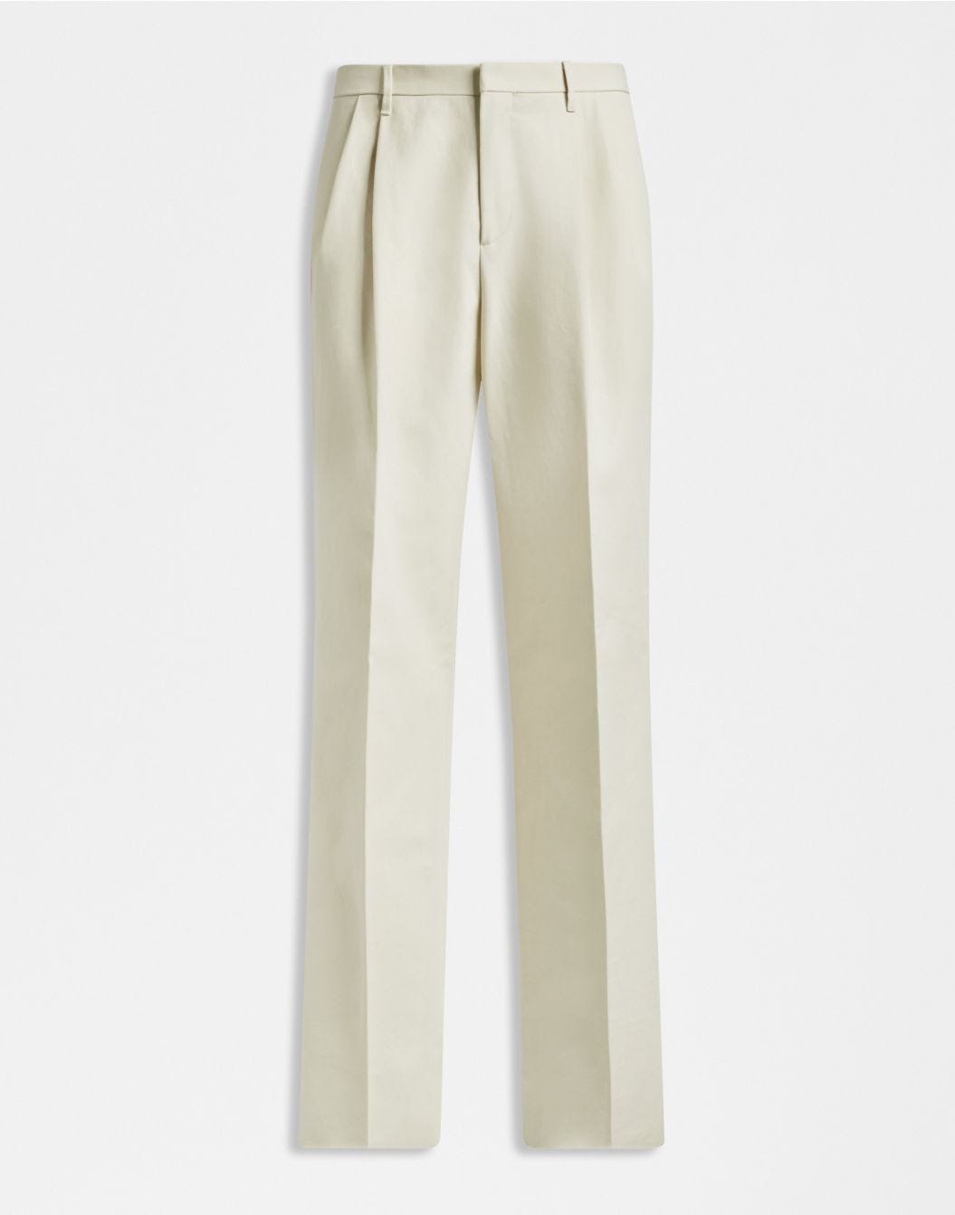 Lardini Pantalone feeling in twill di cotone color panna shopping online