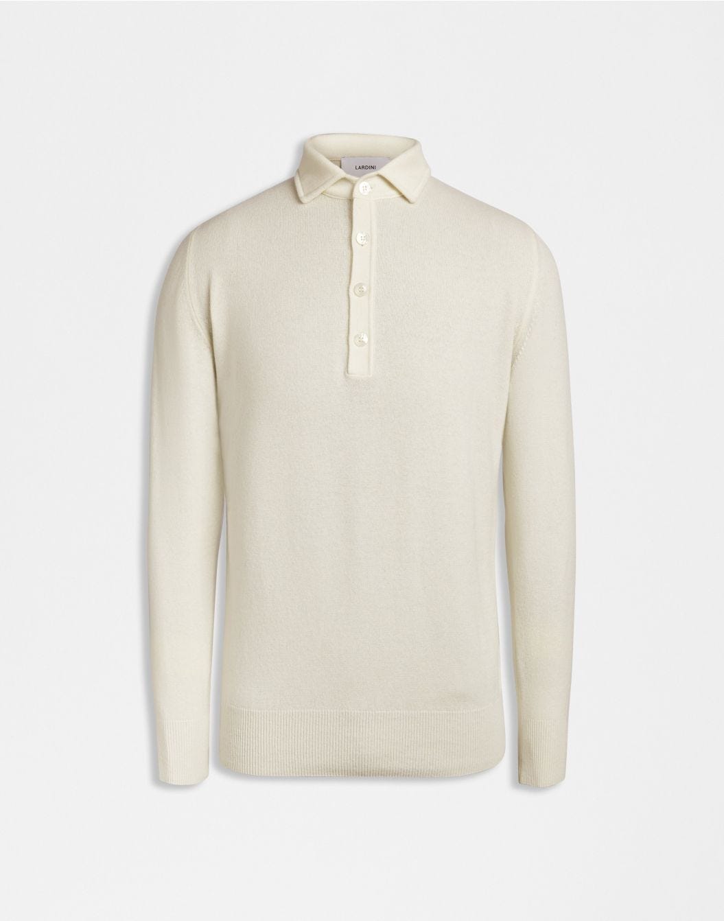 Lardini Polo bianca in 100% puro cashmere cariaggi titolo 2/28 shopping online