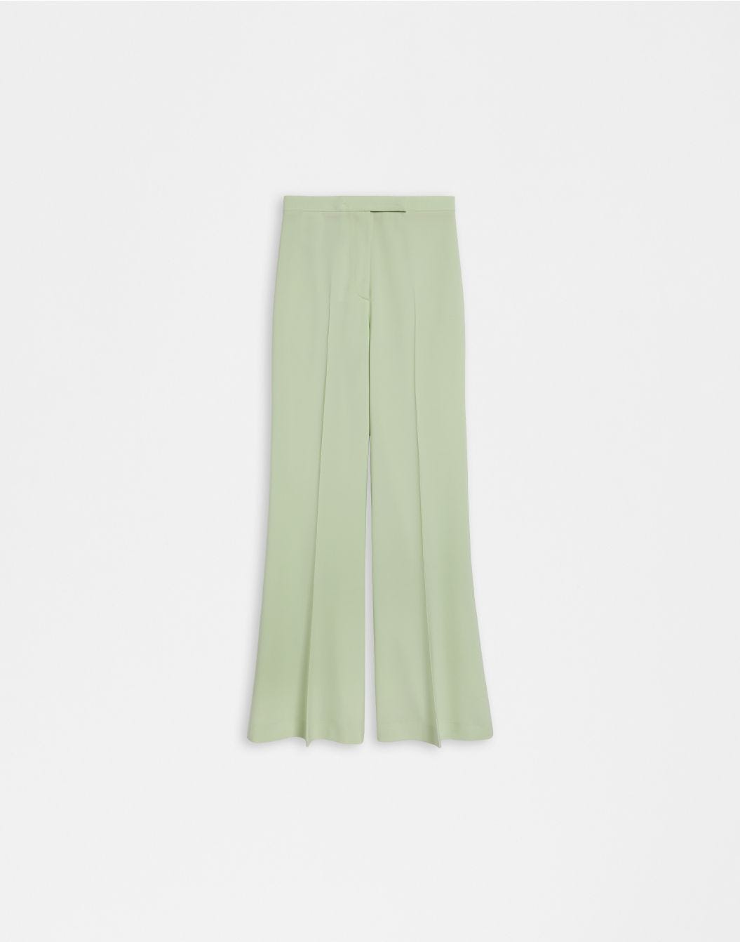 Lardini Pantalone verde a vita alta con fondo a zampa shopping online