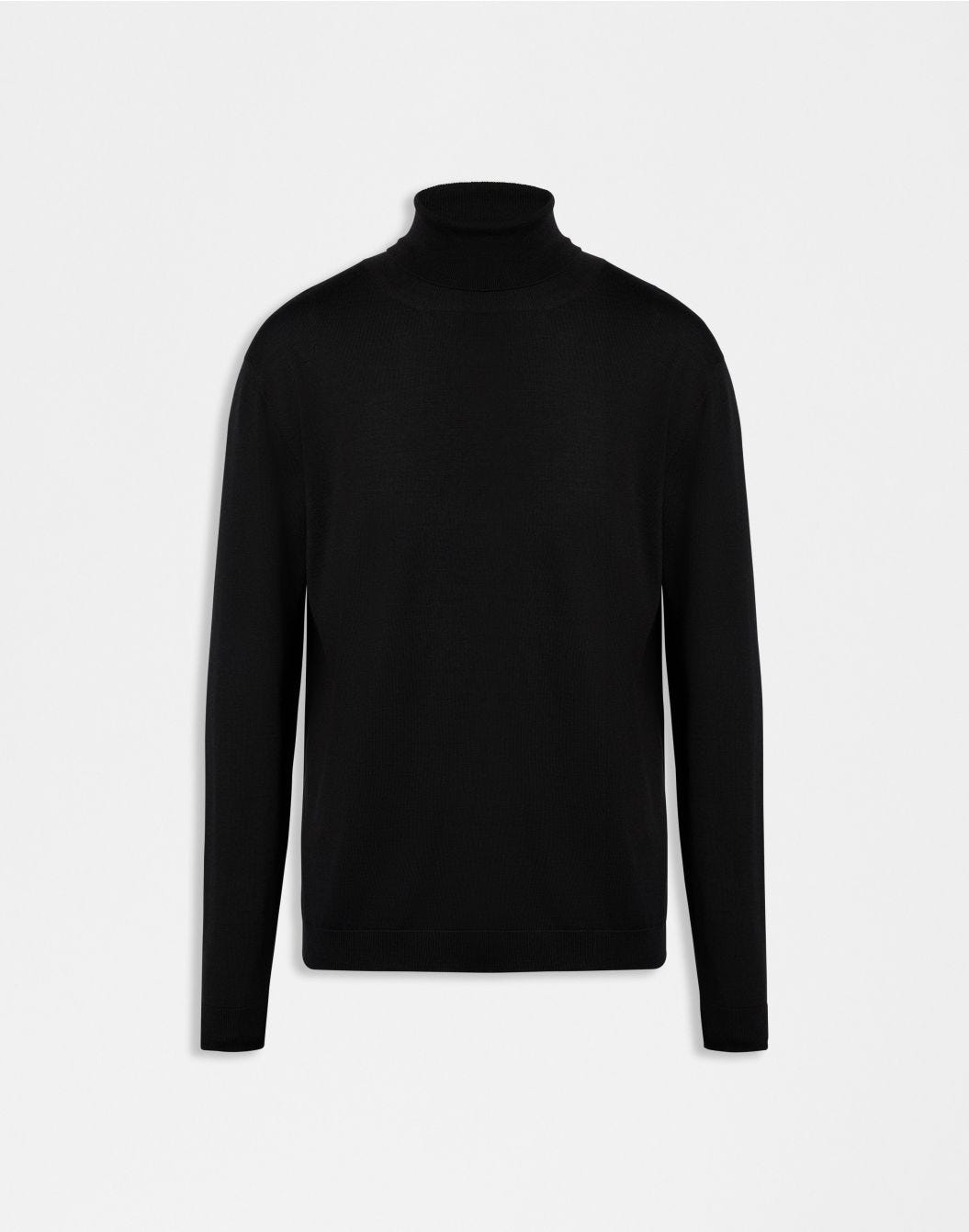 Lardini Dolcevita nero in lana merino, seta e cashmere shopping online