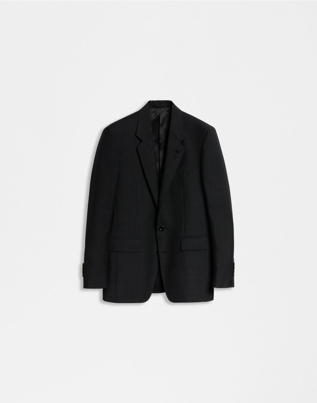 Lardini Blazer attitude nero monopetto in lana e mohair shopping online