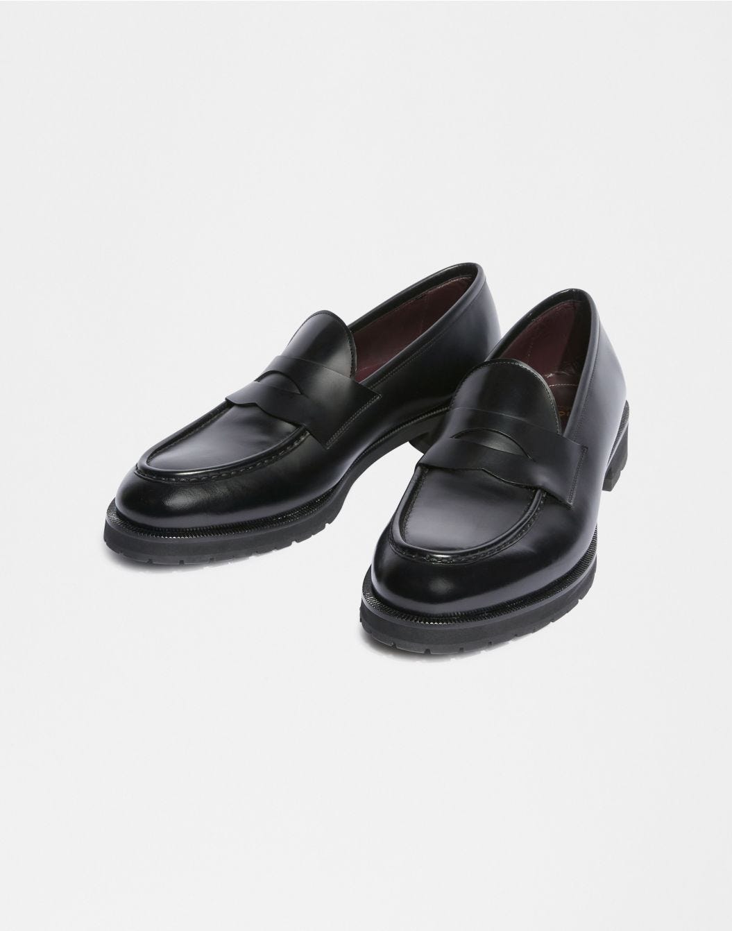 Lardini Mocassino in pelle nera con tacco shopping online