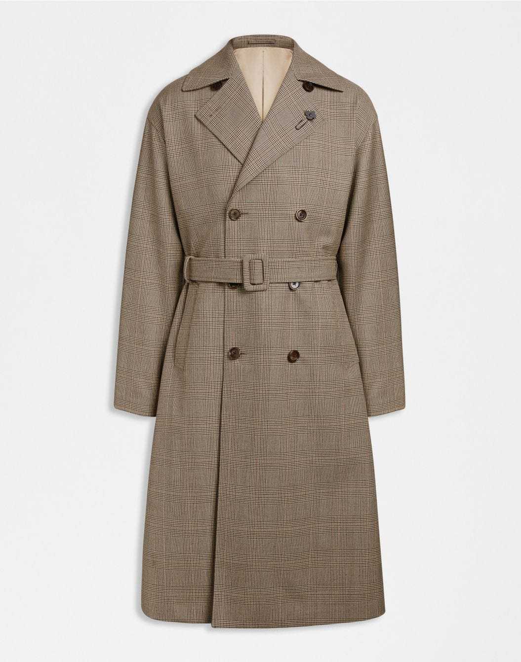 Lardini Trench doppiopetto attitude in lana con cintura in vita shopping online