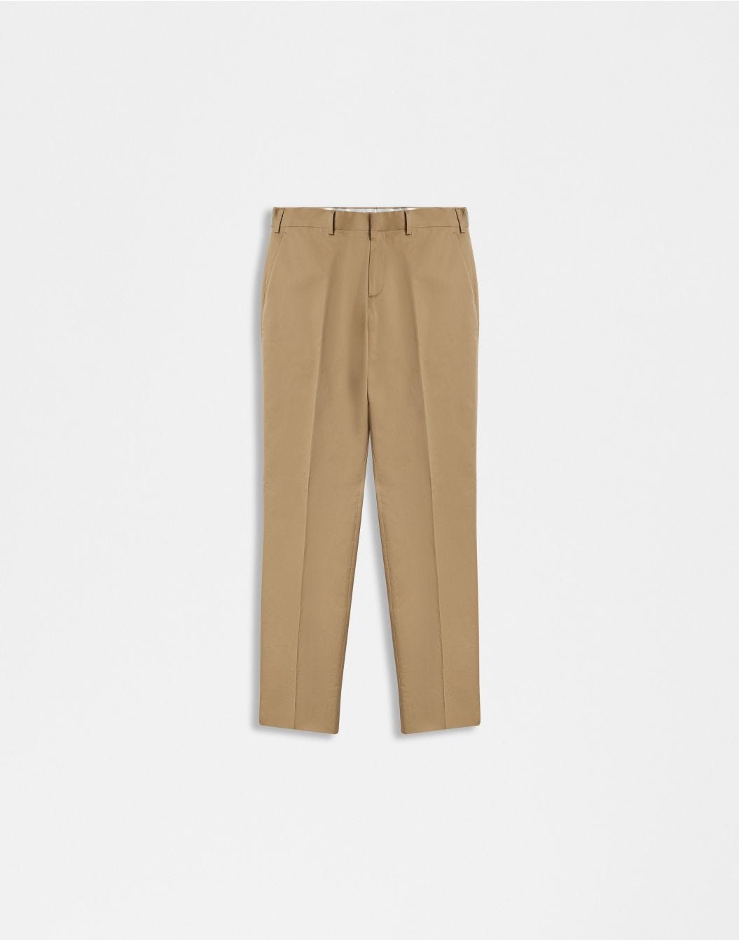 Lardini Pantalone nocciola senza pinces in drill di cotone stretch shopping online