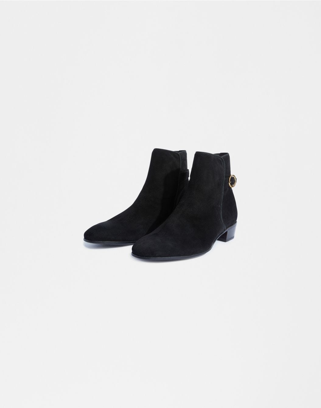 Lardini Stivaletto nero in pelle scamosciata shopping online