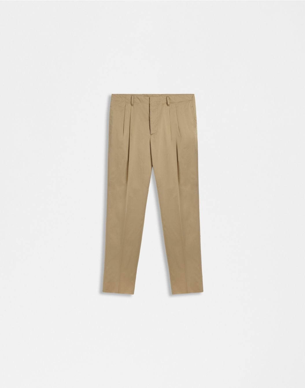 Lardini Pantalone beige in satin stretch di cotone shopping online