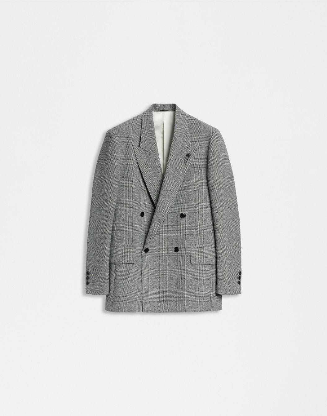 Lardini Blazer doppiopetto principe di galles fit boxy shopping online