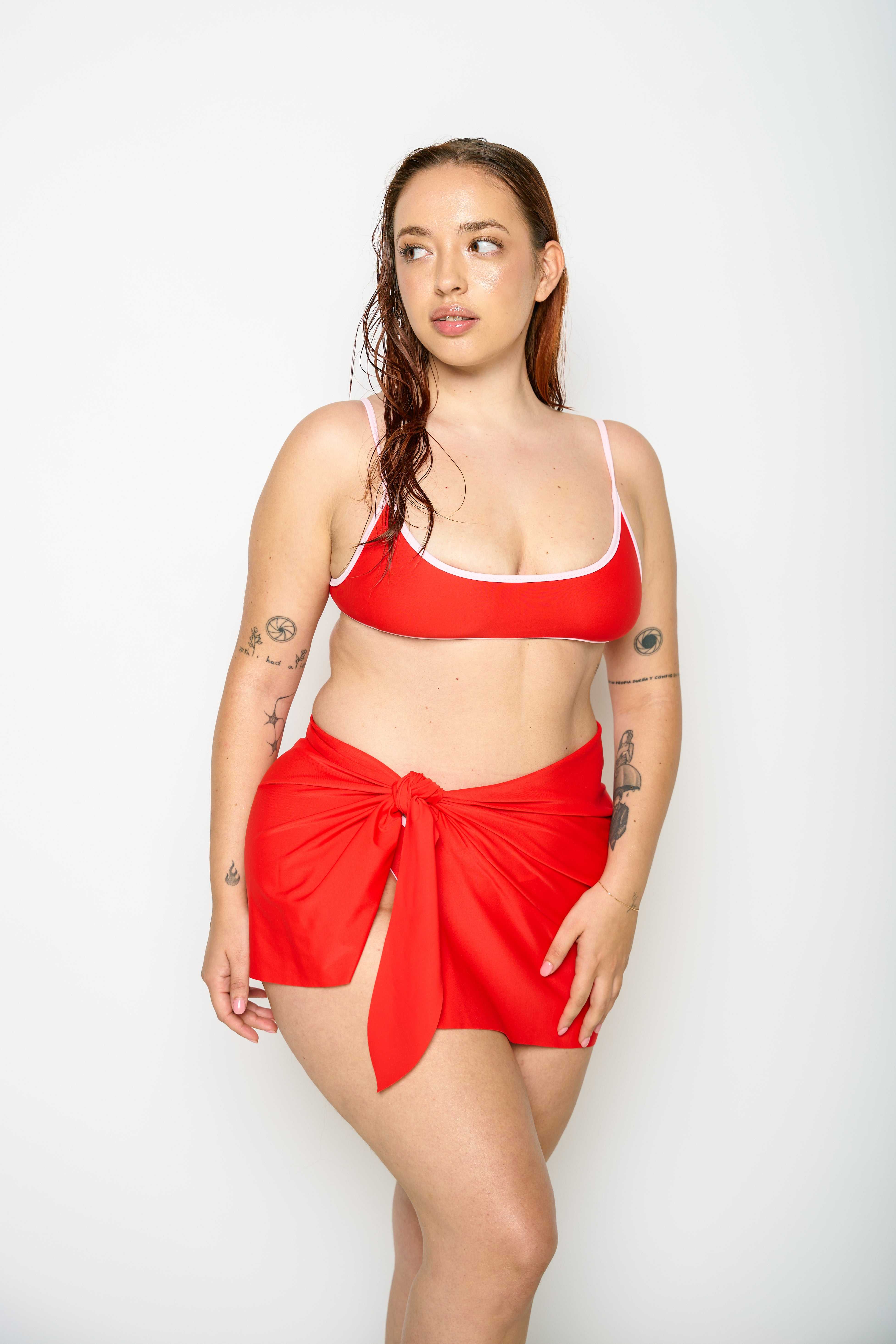 Not After Ten SHORT RED PAREO shopping online