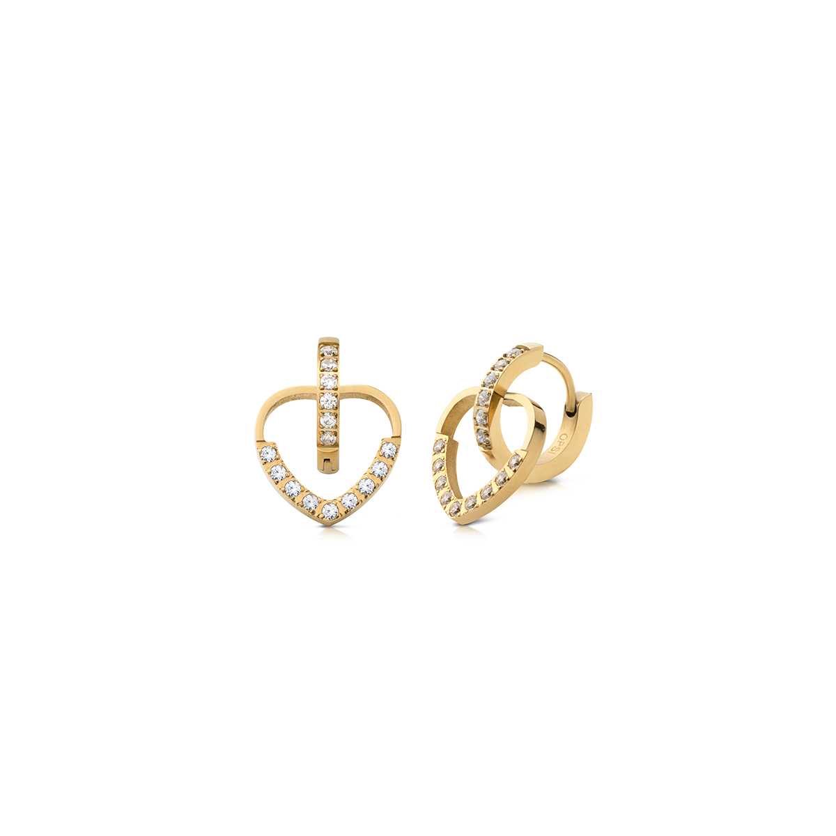 Opsobjects DREAMS orecchini cuore con strass shopping online