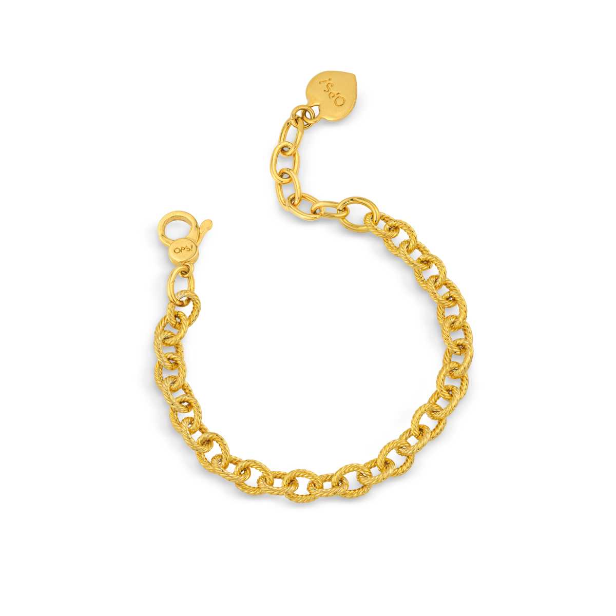 Opsobjects LABOR CHAIN bracciale oro giallo con maglia godronata shopping online