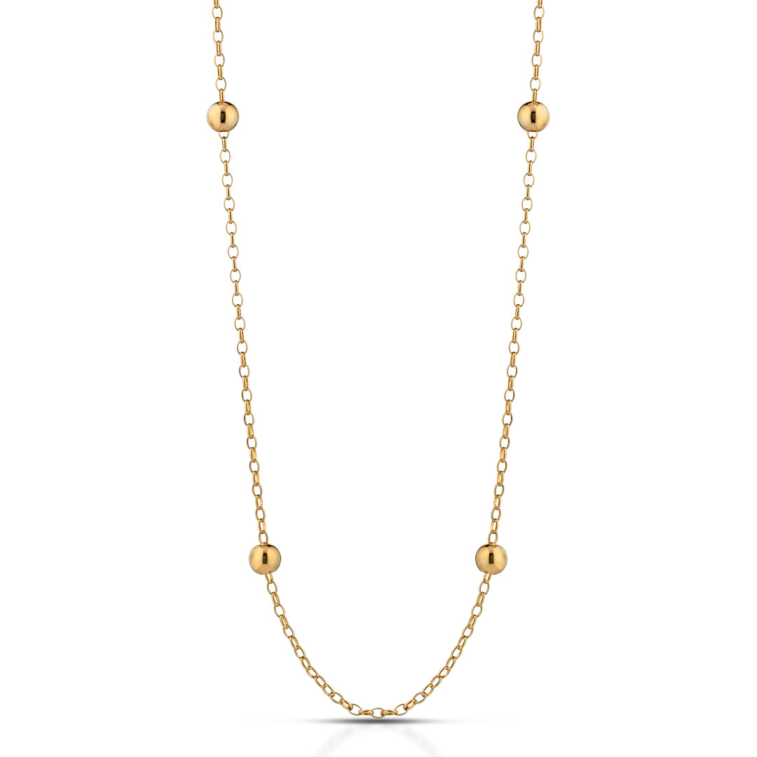 Opsobjects MARGARET collana lunga oro giallo con sfere shopping online