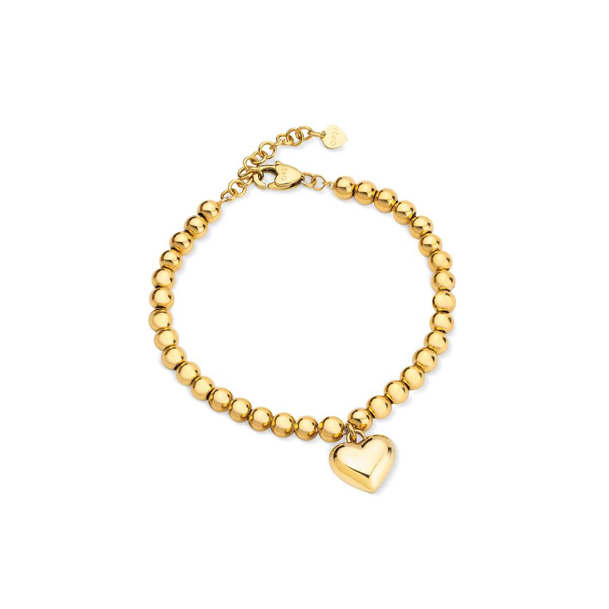 Opsobjects CHUNKY LOVE bracciale con sfere e cuore pendente shopping online