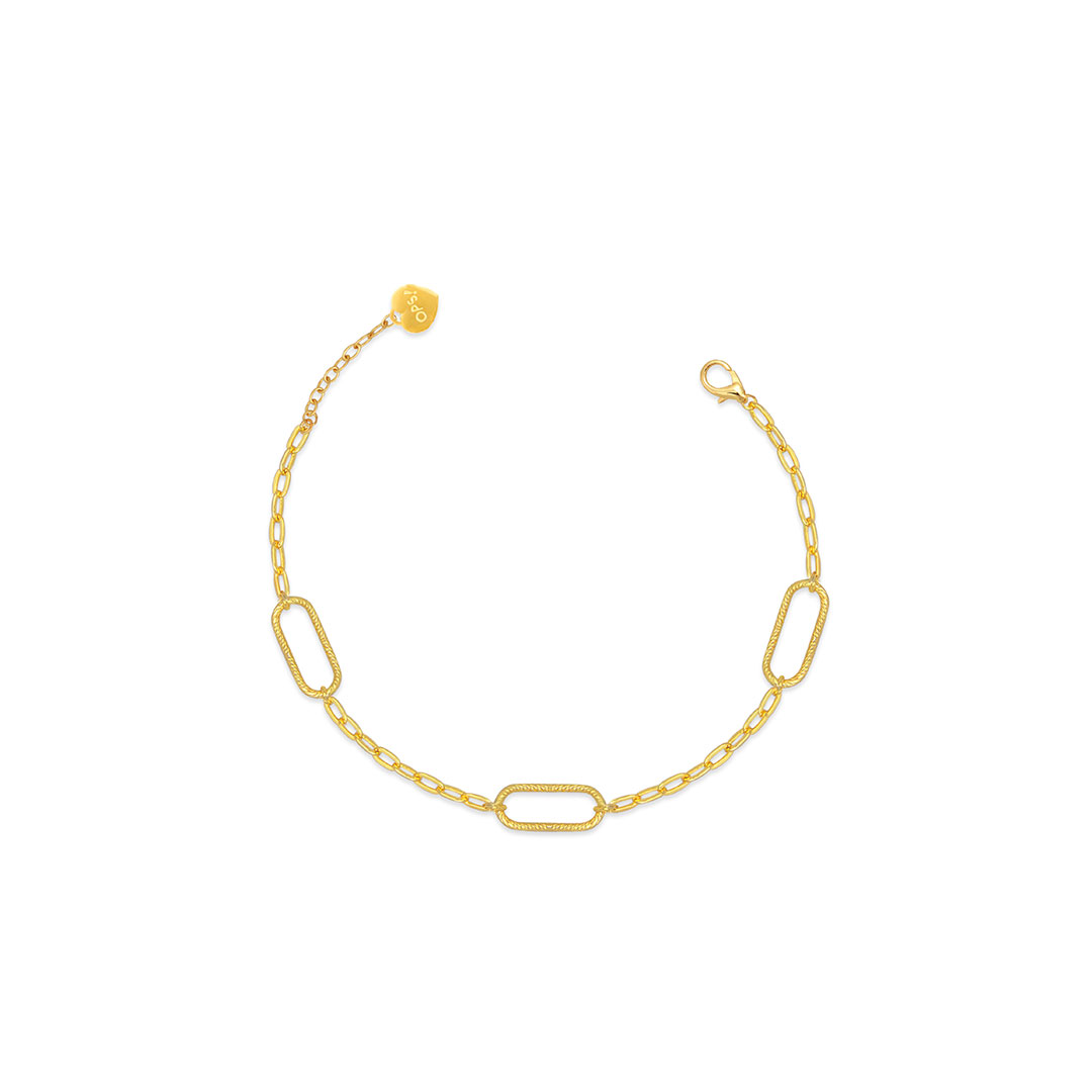 Opsobjects GRACE bracciale con tre maglie ovali diamantate shopping online