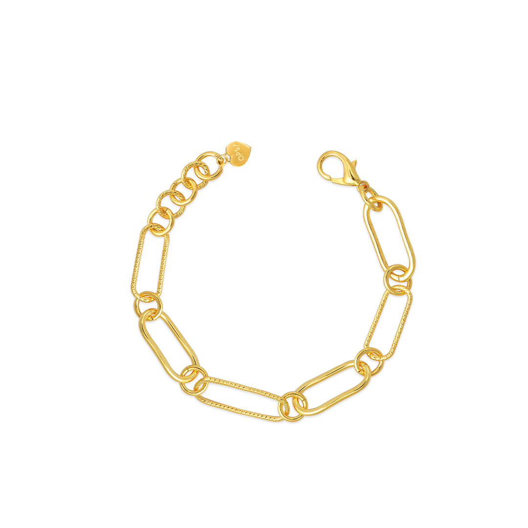 Opsobjects GRACE bracciale con maglia ovale diamantata alternata a maglia tonda shopping online