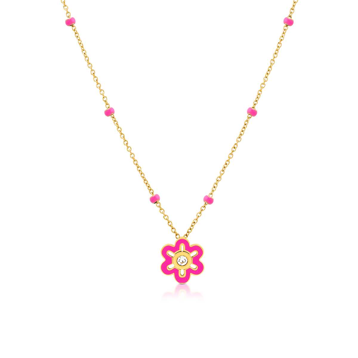 Opsobjects FLOWER collana con smalto colorato shopping online