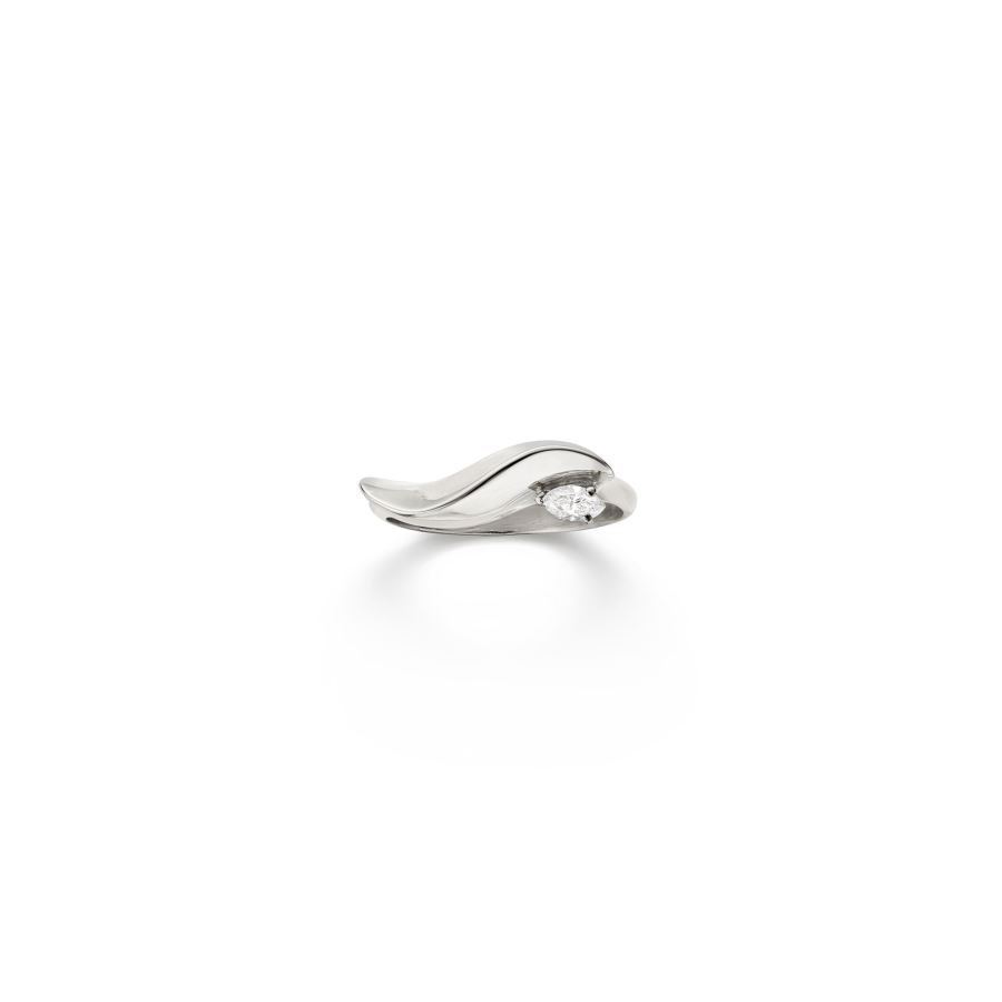 Paola Grande Gioielli FLAME Anello 'Flame' in oro bianco con diamante shopping online