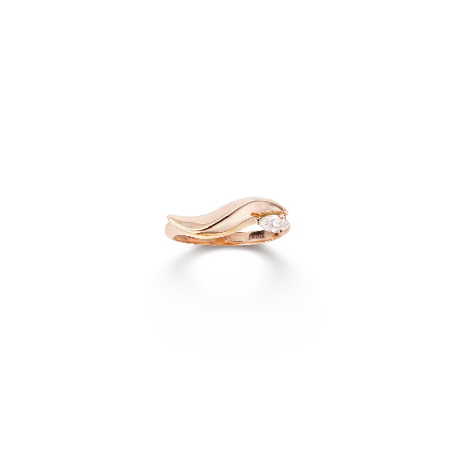 Paola Grande Gioielli FLAME Anello 'Flame' in oro rosa con diamante shopping online