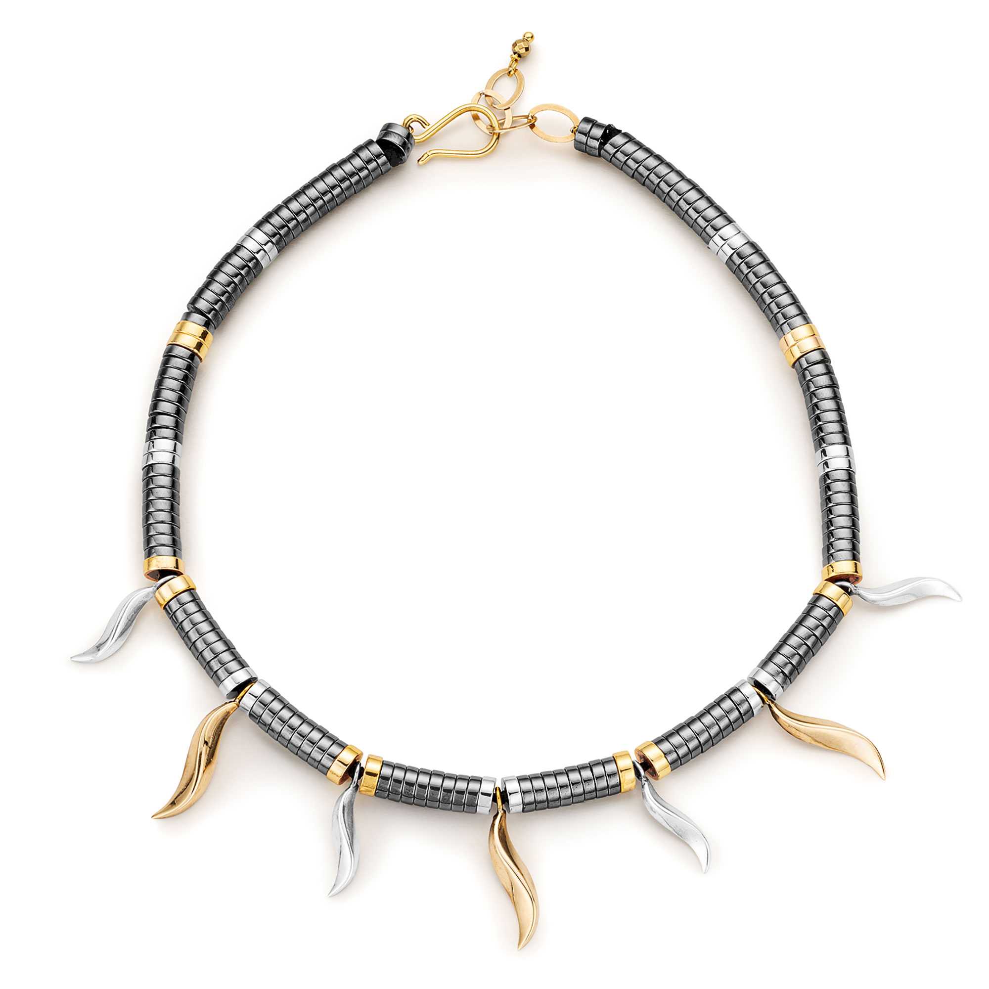 Paola Grande Gioielli FLAME Collana girocollo con rondelle in ematite shopping online