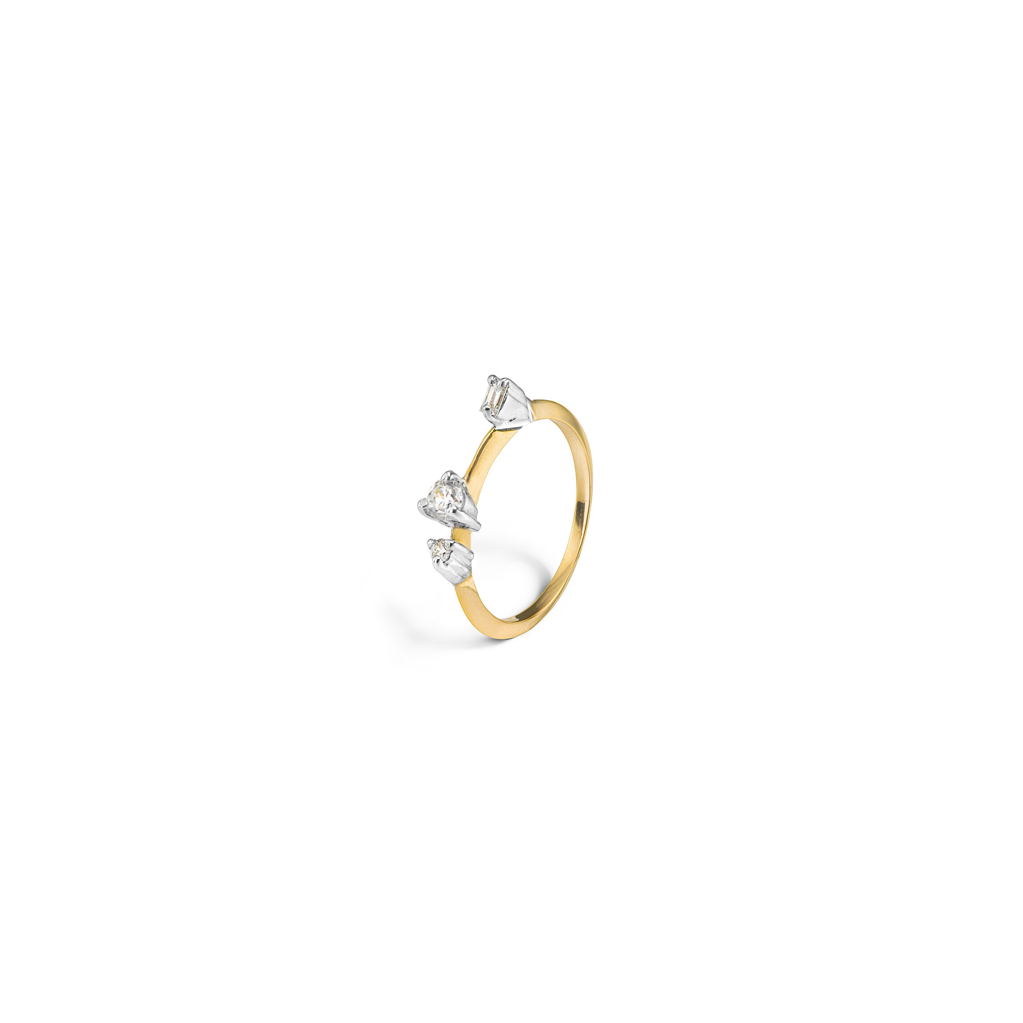 Paola Grande Gioielli BALANCE Anello 'Balanace' in oro giallo con baguette shopping online