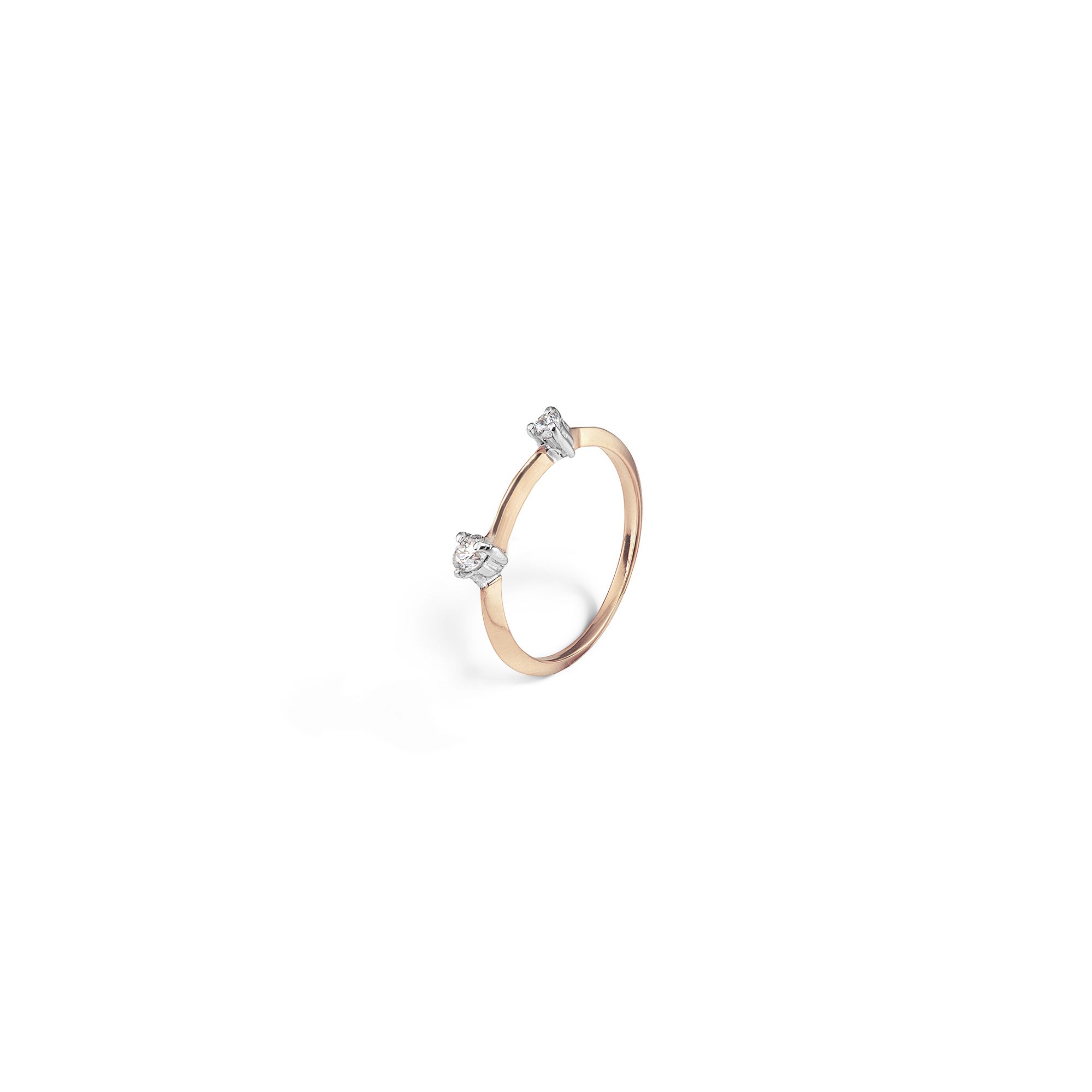 Paola Grande Gioielli BALANCE Anello 'Balance' oro rosa con due diamanti shopping online