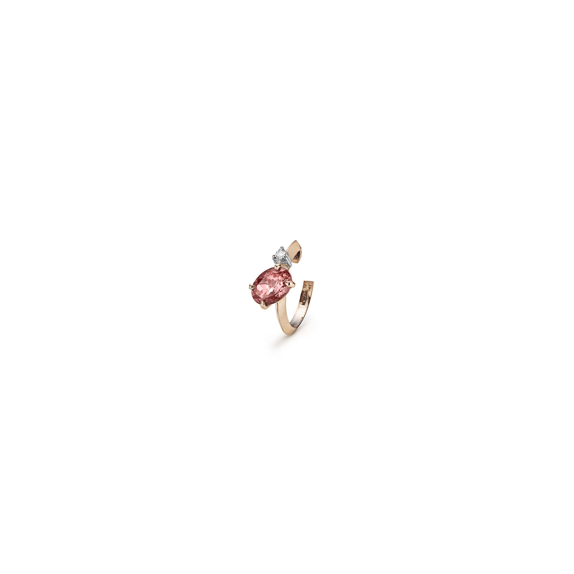 Paola Grande Gioielli BALANCE Ear cuff 'Balance' oro rosa con tormalina rosa shopping online