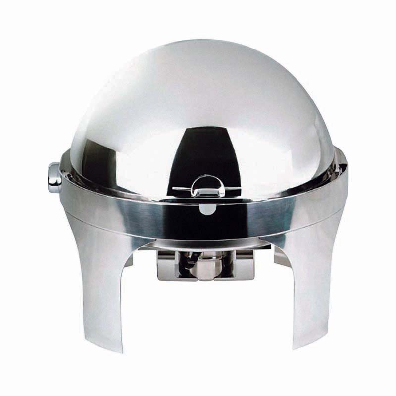 Pentole Agnelli Chafing dish rotondo con coperchio roll top a scomparsa shopping online