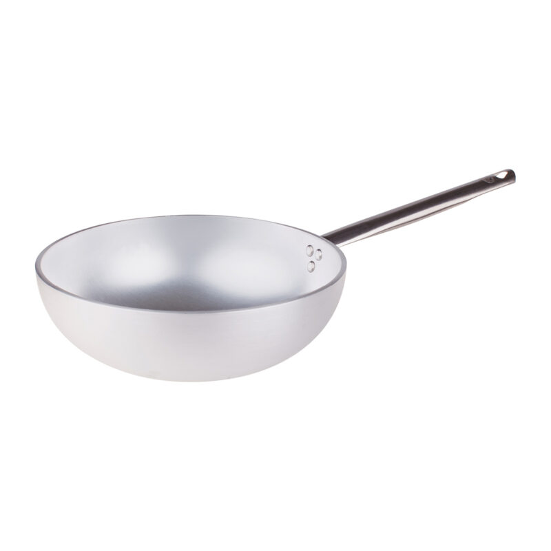 Pentole Agnelli Wok con fondo piano radiante in alluminio 5mm – 1 manico shopping online