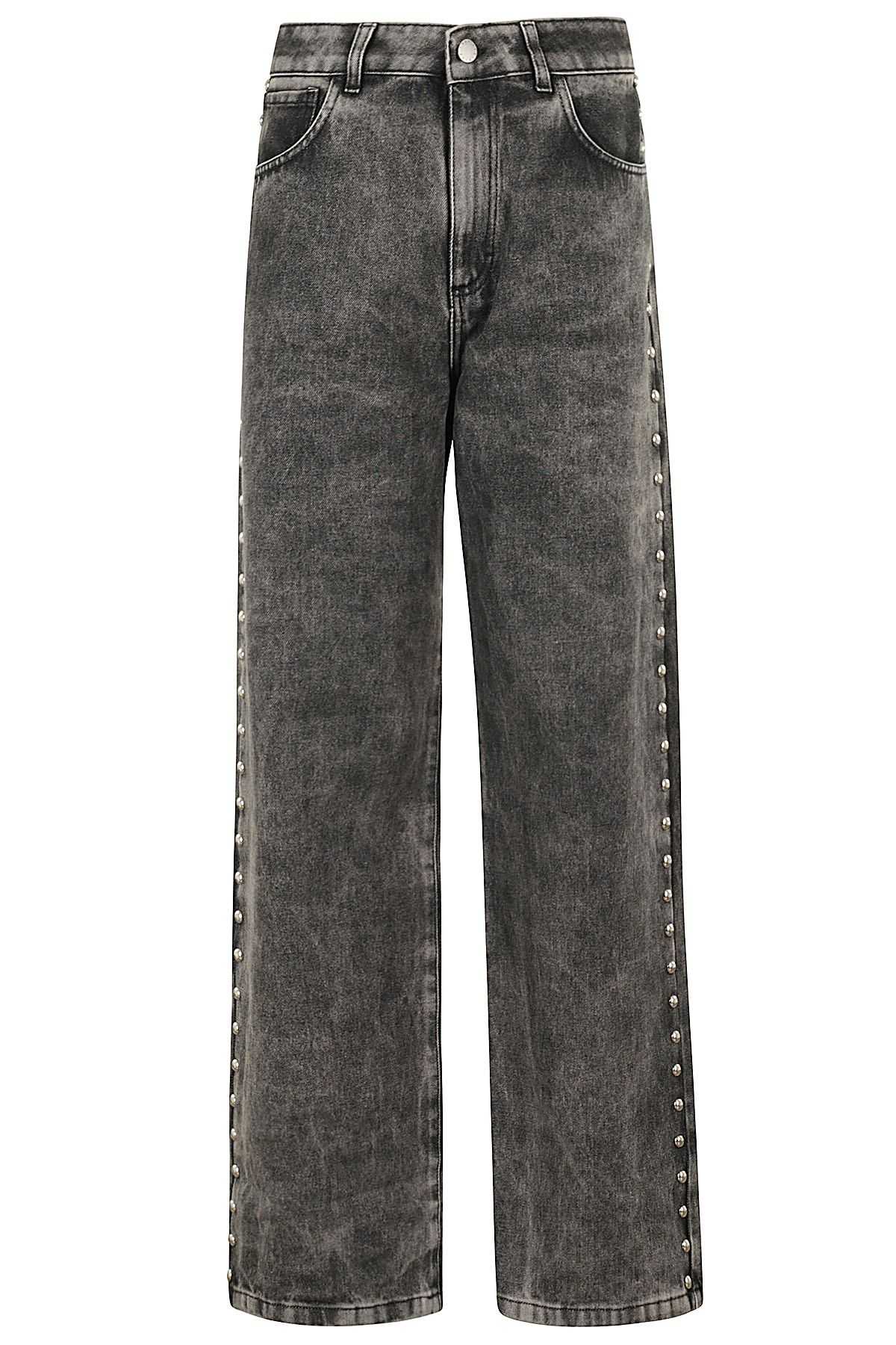 FEDERICA TOSI Jeans Borchiato Grigio shopping online