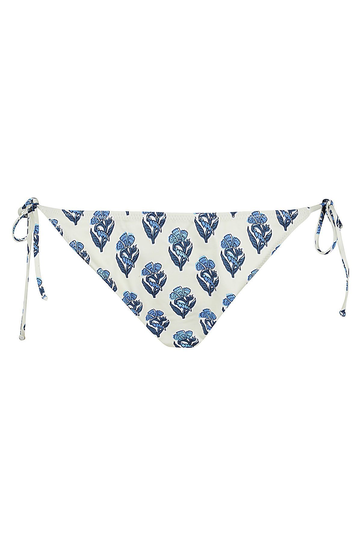 MC2 SAINT BARTH Bikini Slip Flower Bianco e blu shopping online